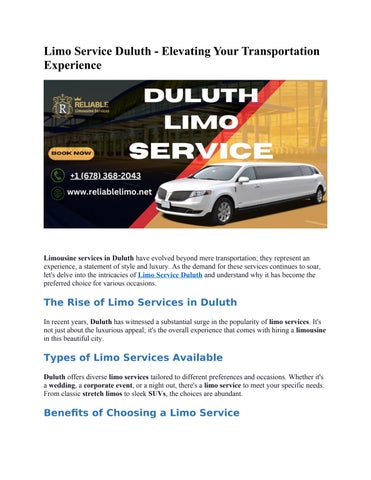 Limo Service Near Me