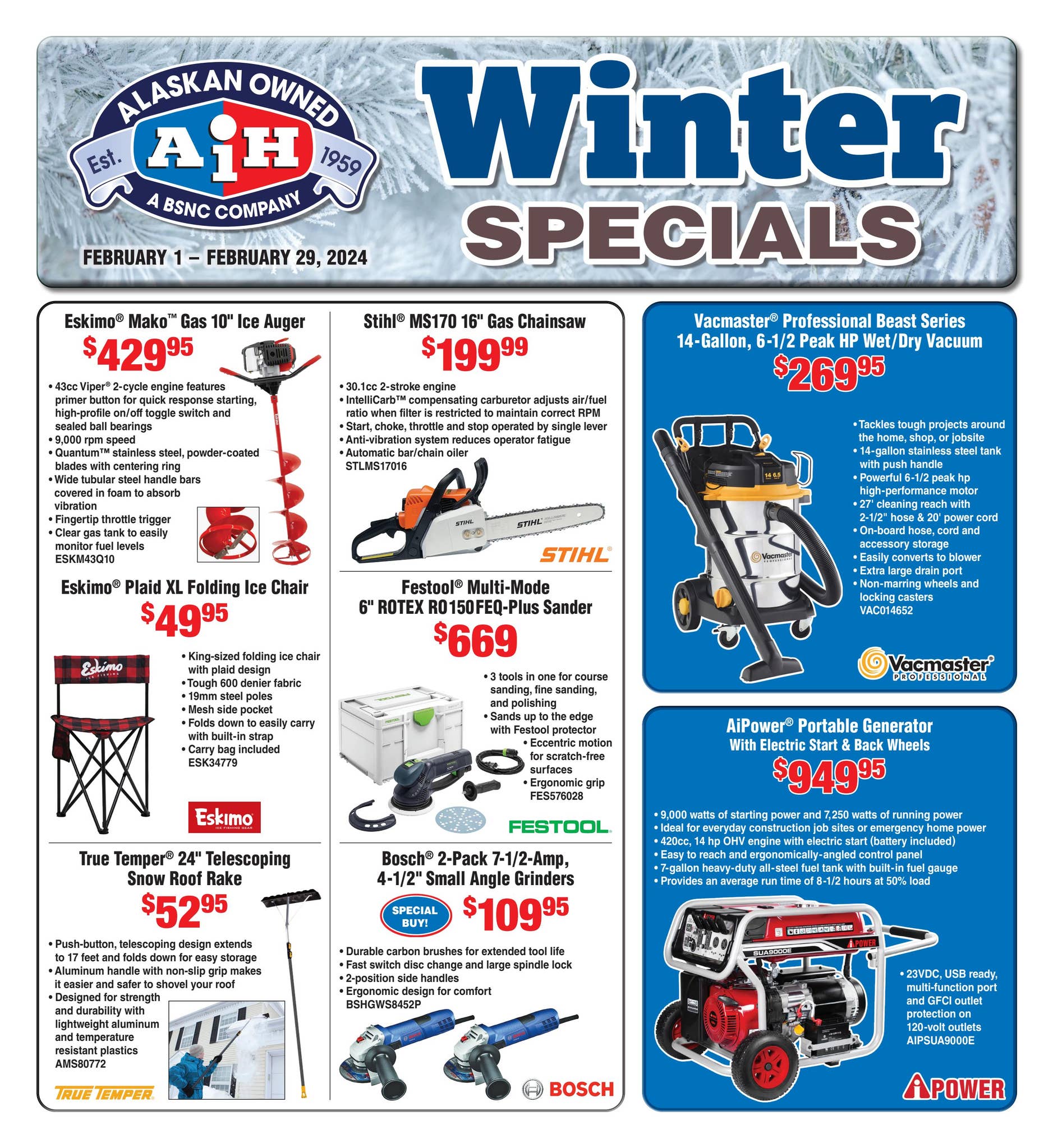 AIH Winter Specials 2024 by Alaska Industrial Hardware Issuu