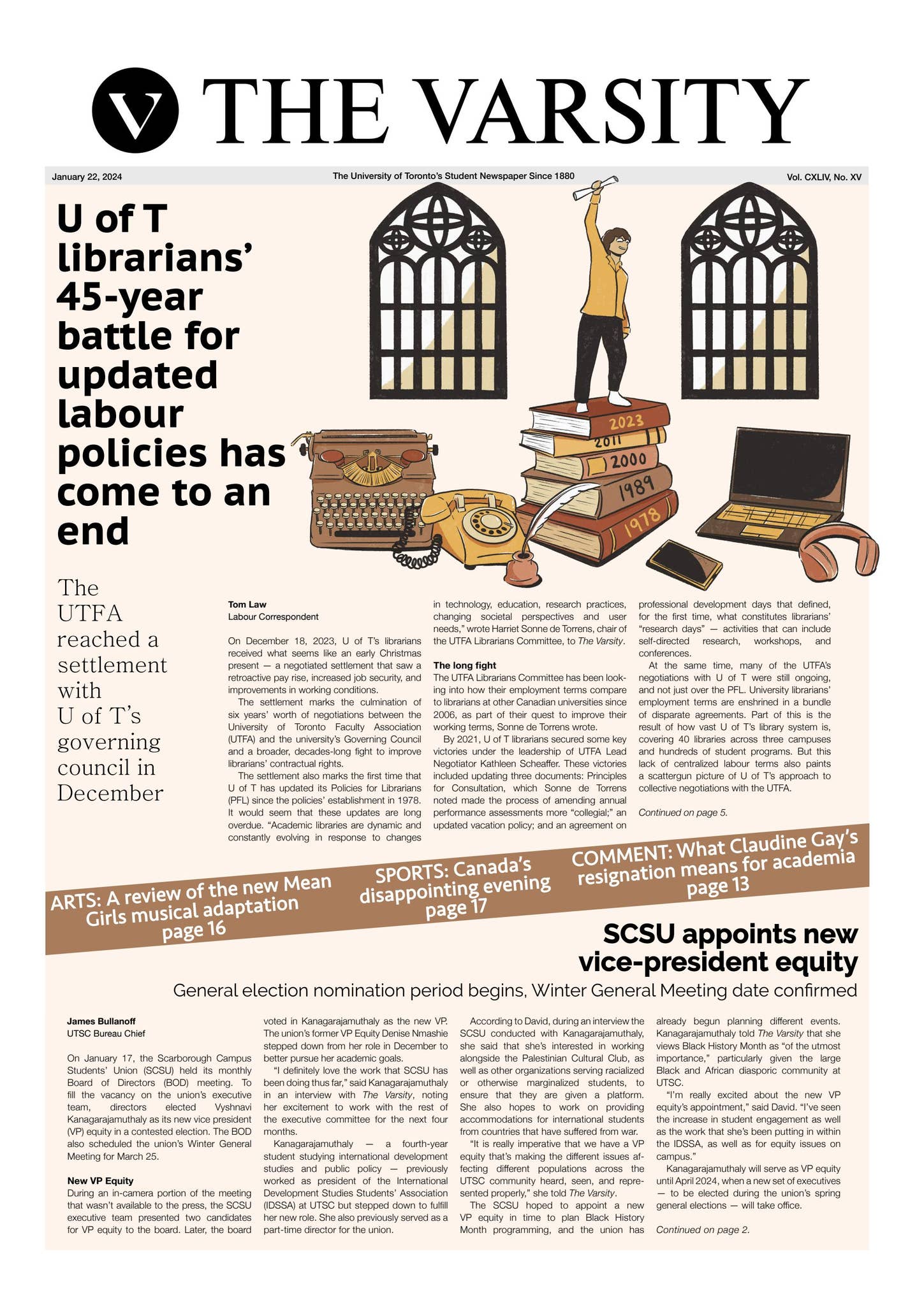 Issue 15, (Volume 144) (January 22, 2024) by The Varsity - Issuu
