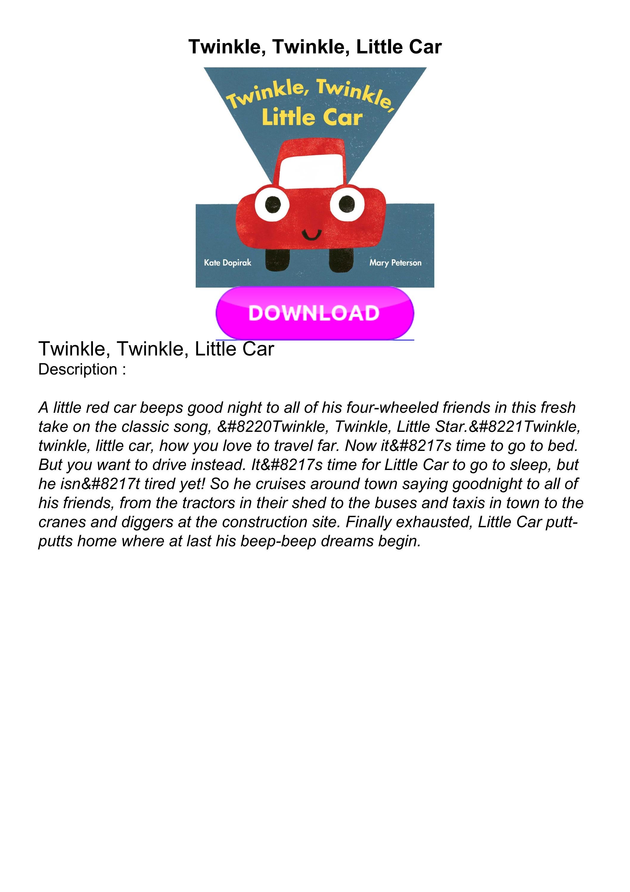 [pdf]⚡download Twinkle Twinkle Little Car By Kansutthiwan Issuu