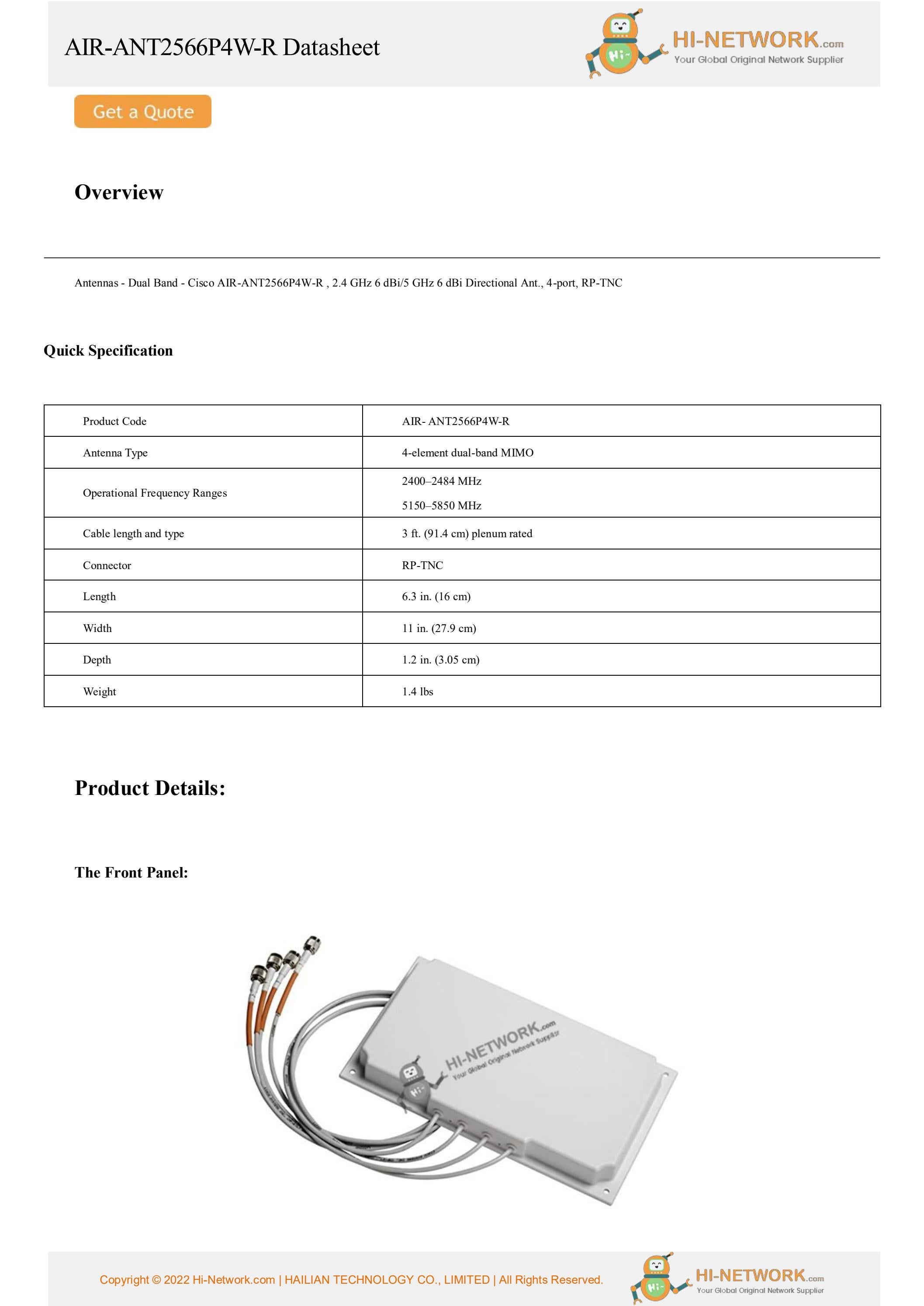 cisco-air-ant2566p4w-r-datasheet by Hi-Network - Issuu