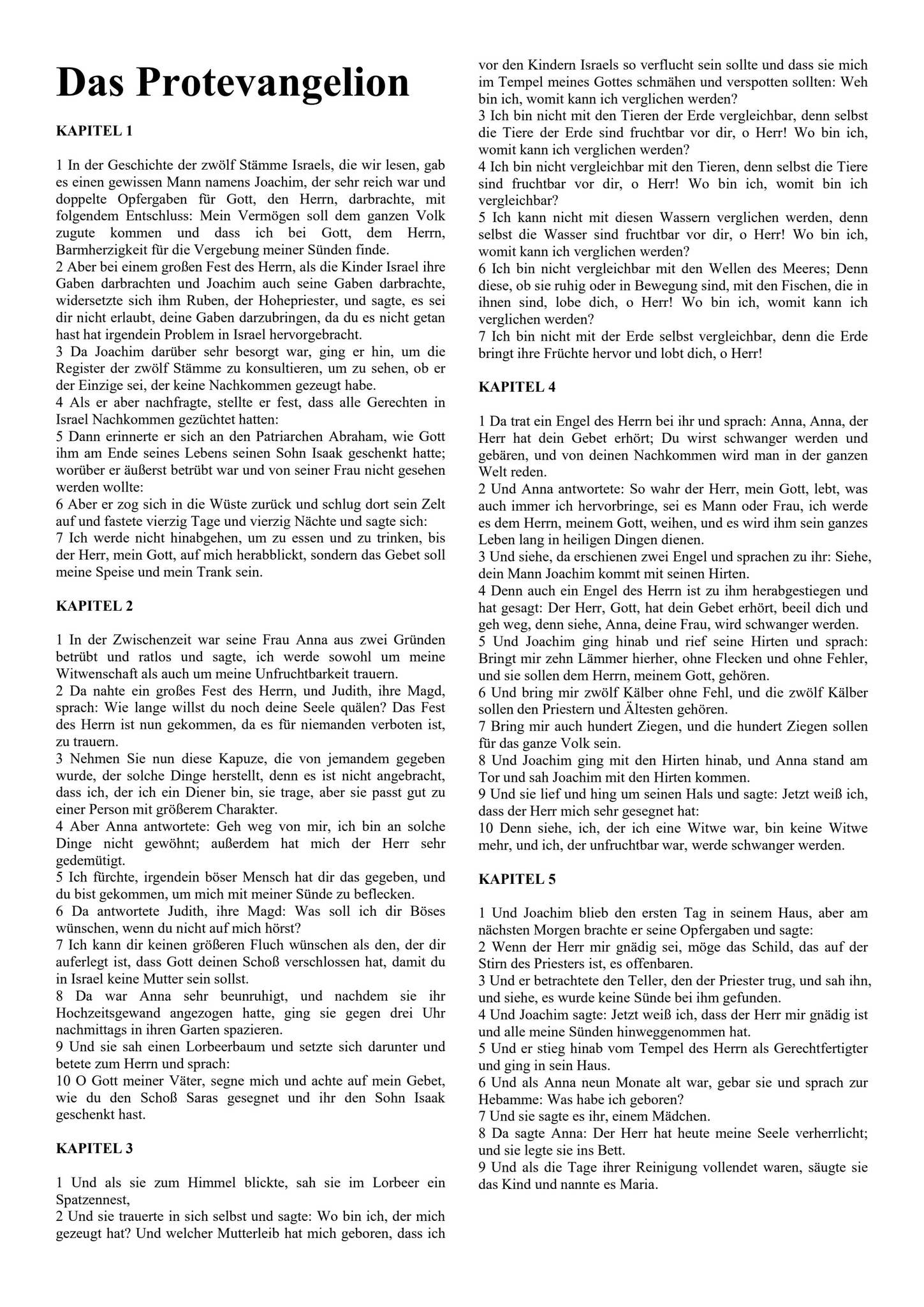 German - The Protevangelion by Filipino Tracts and Literature Society ...
