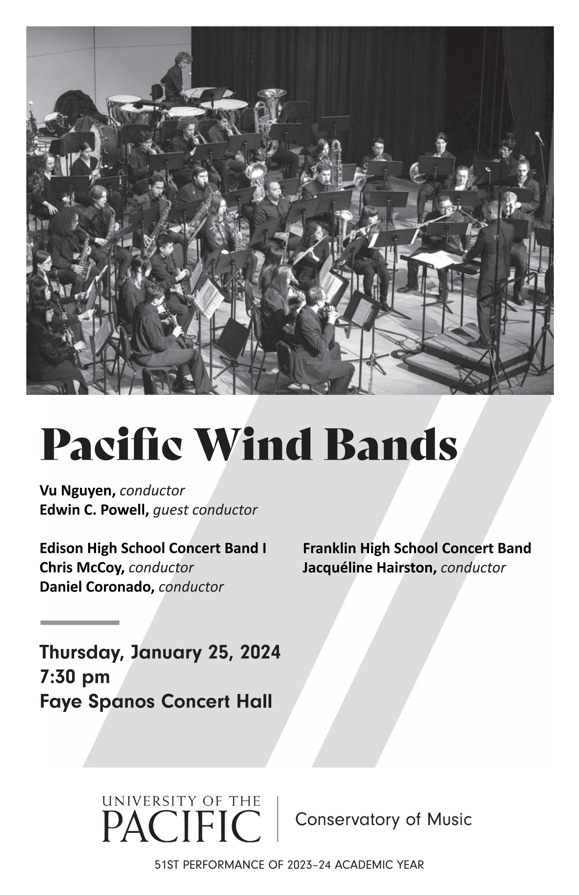 Pacific Wind Bands 01252024 by University of the Pacific Conservatory of  Music - Issuu
