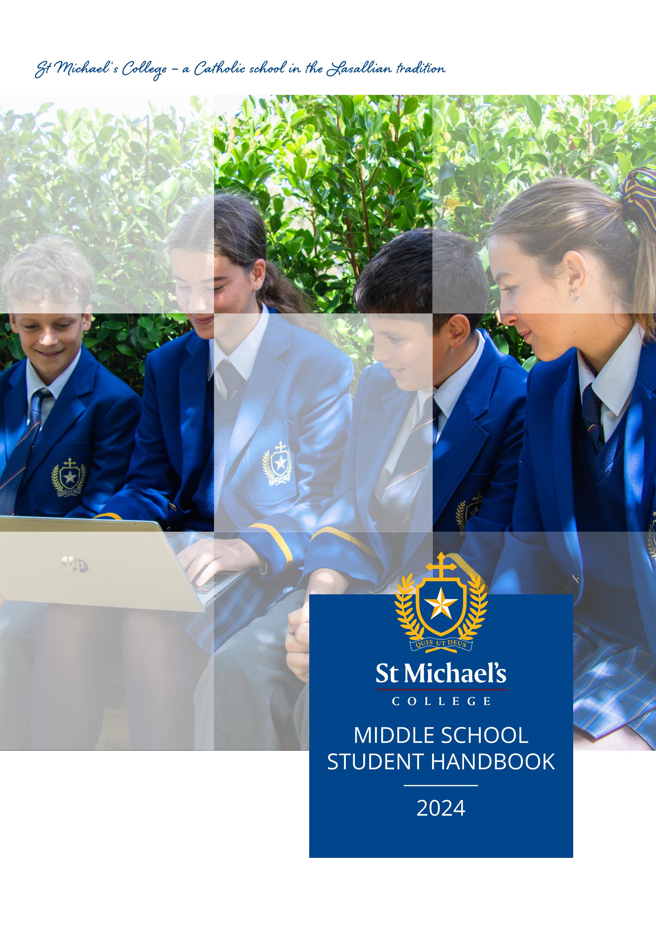 2024 Middle School Student Handbook (Years 7 9) by