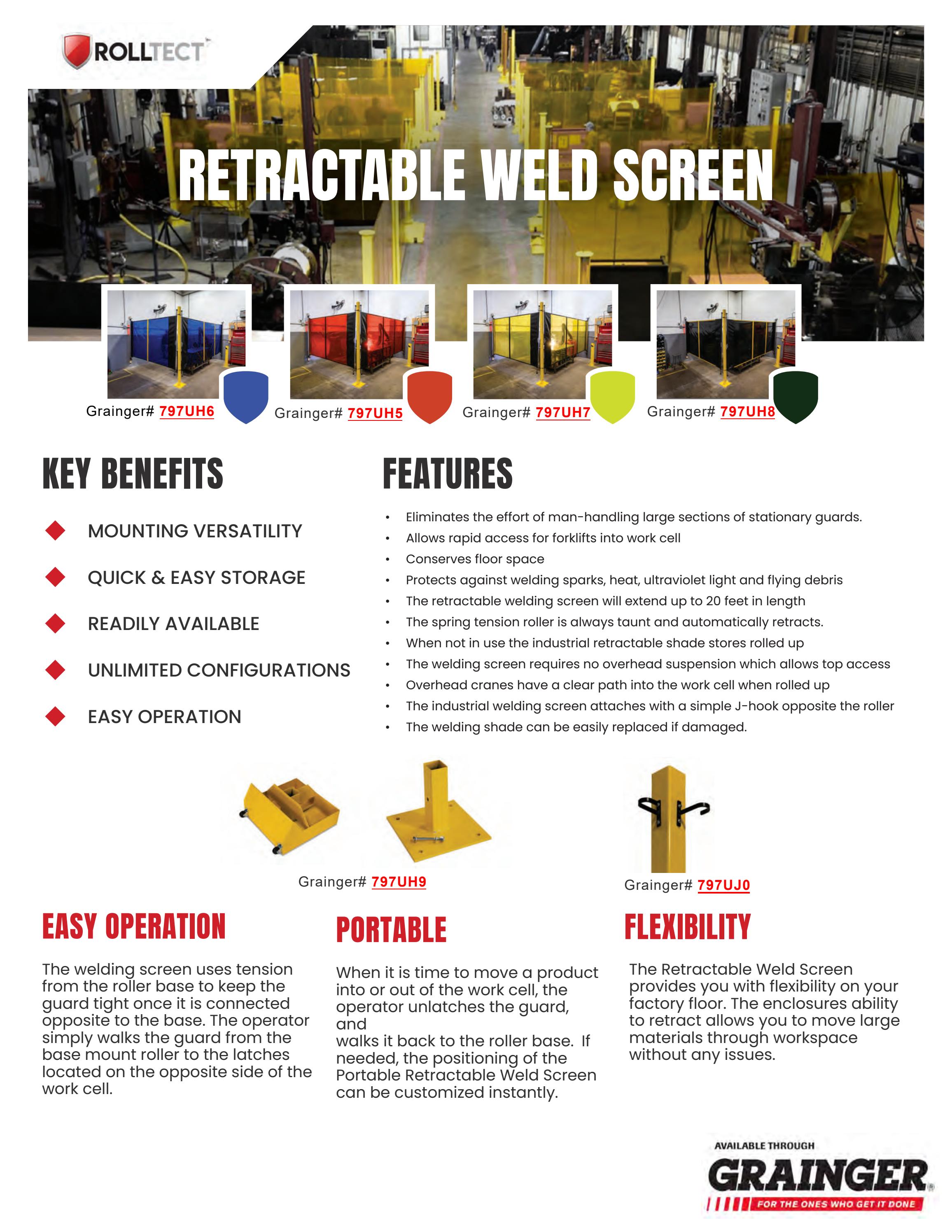 Shaver Retractable Weld Screens, Grainger by ISI Marketing Portal Issuu