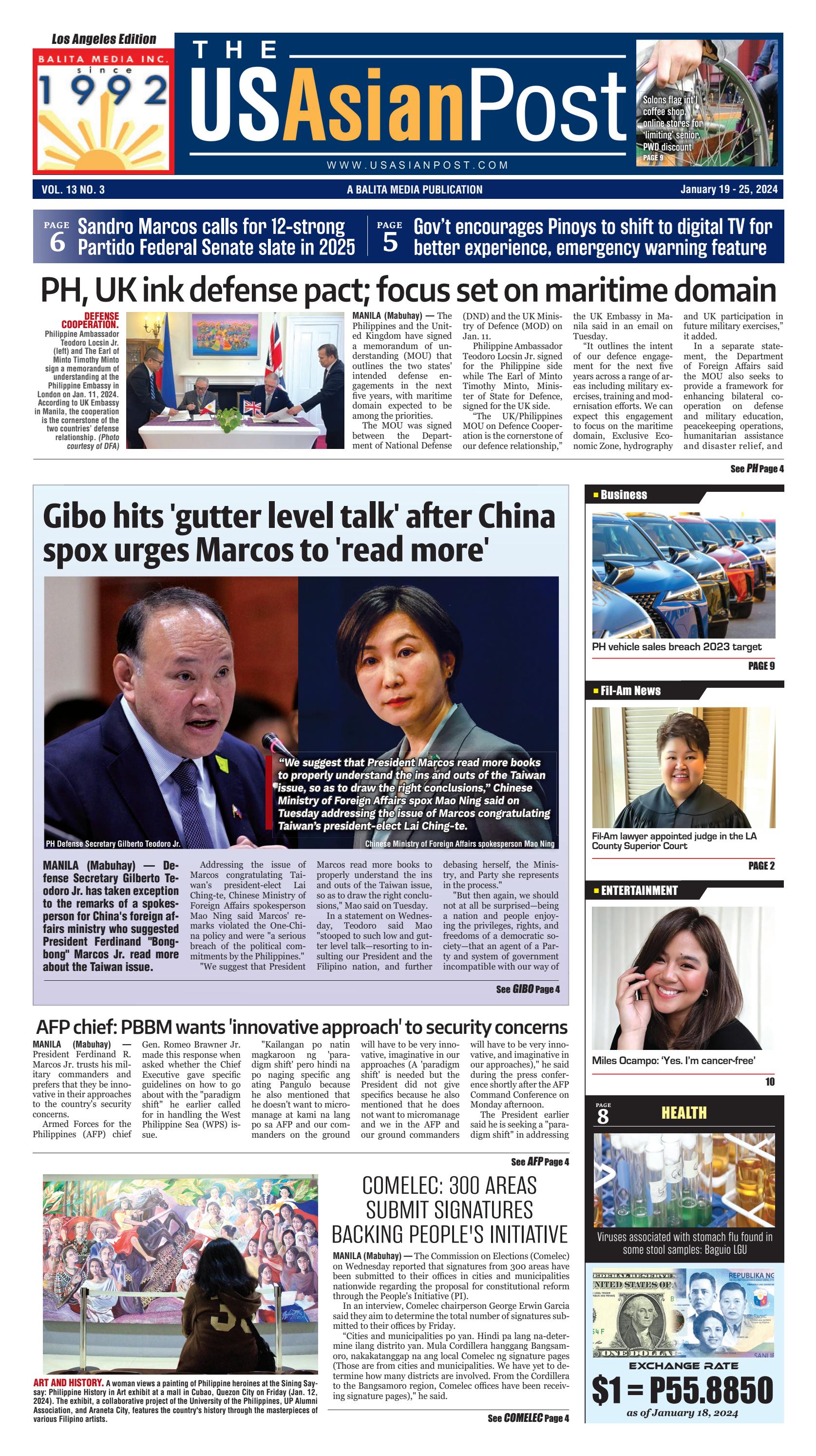US Asian Post (Los Angeles edition) January 19, 2024 by Balita Media ...