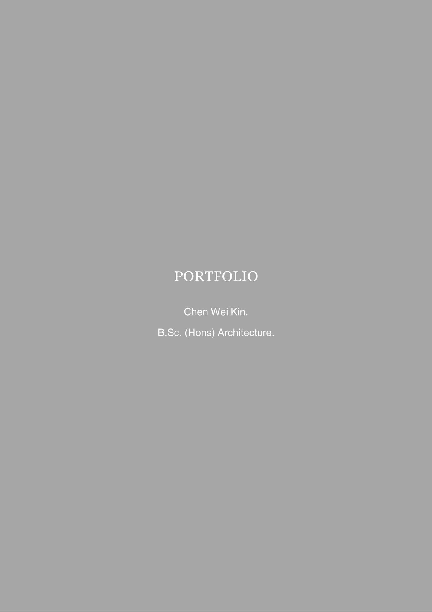 B.Sc. (Hons) Architecture Portfolio by Anthony Chen - Issuu