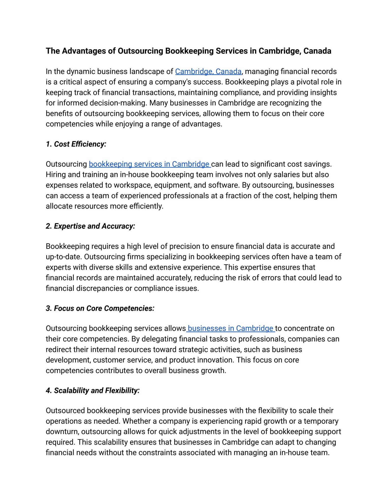 The Advantages of Outsourcing Bookkeeping Services in Cambridge, Canada ...