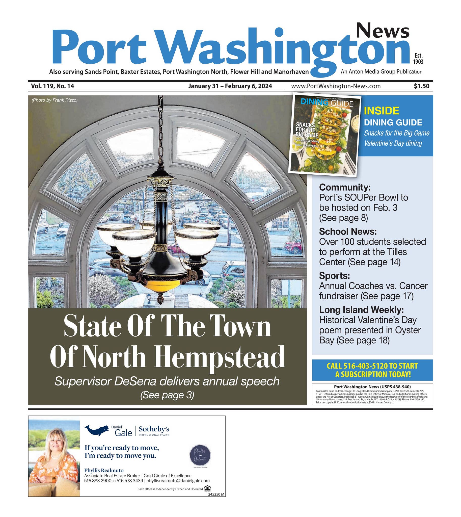Port Washington News 1/31/24 edition is published weekly by Anton Media