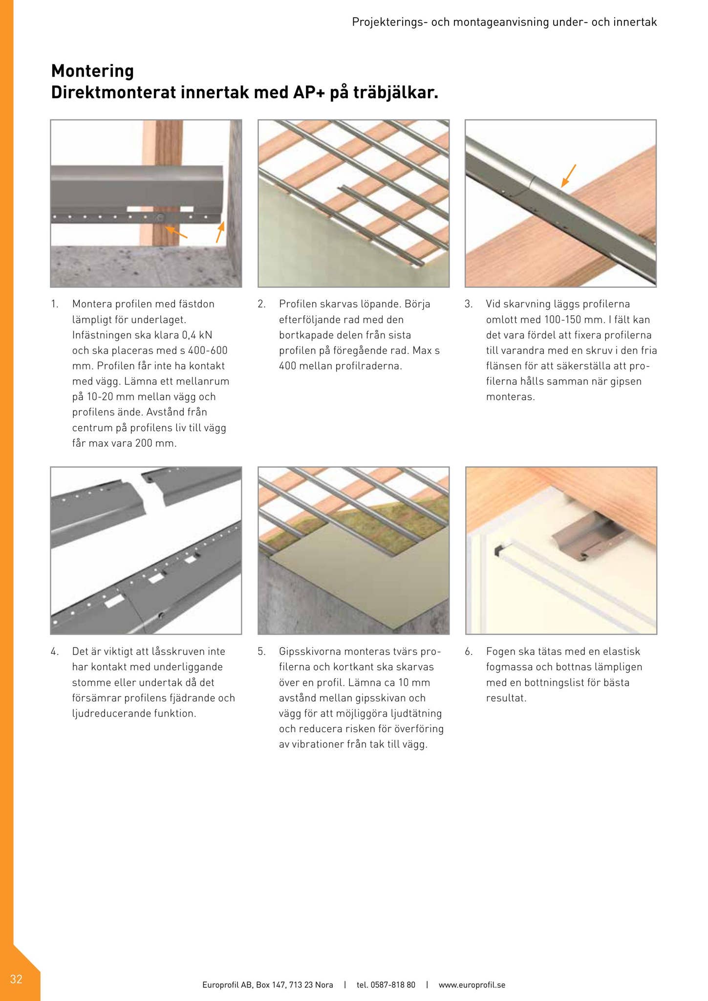 Under- och innertak - Projekterings- och montageanvisning by Europrofil ...