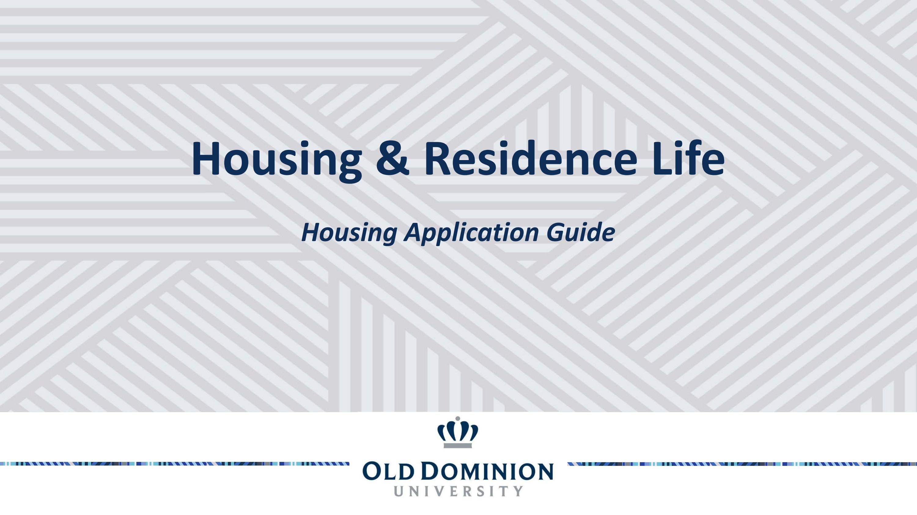 Housing Application Guide by ODU Housing Issuu