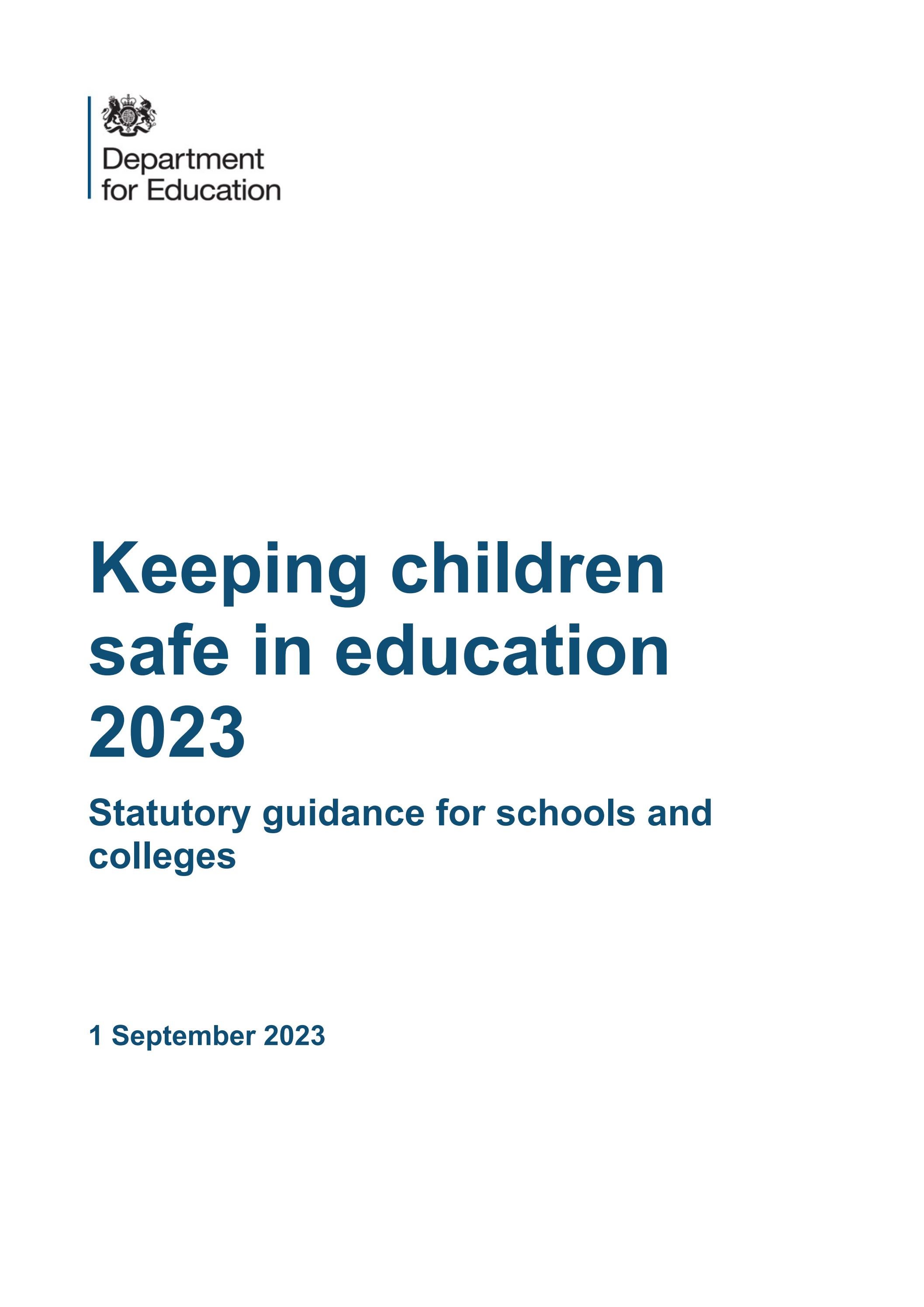 Keeping Children Safe in Education September 2023 by Schudio - Issuu