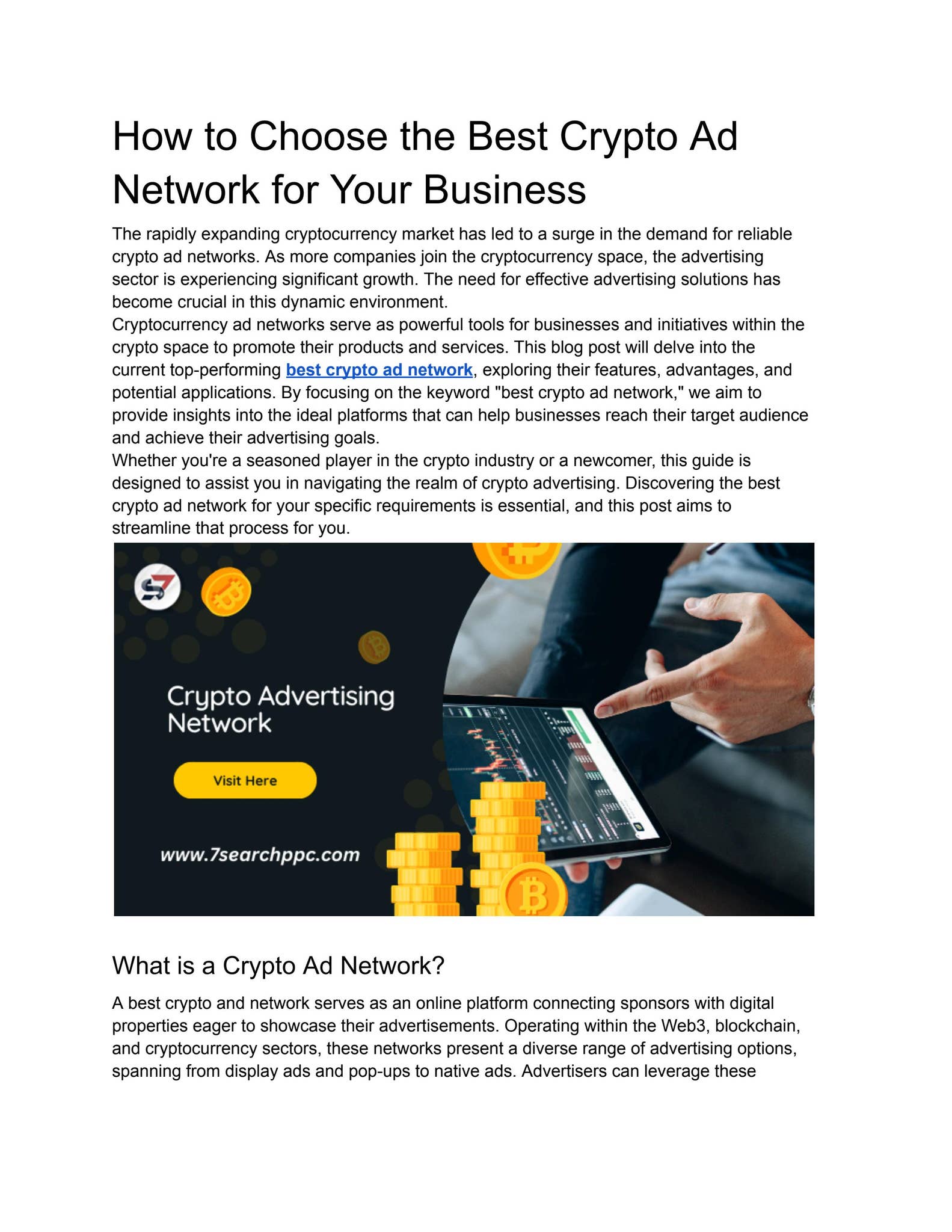 How to Choose the Best Crypto Ad Network for Your Business by Casltino  Waves - Issuu