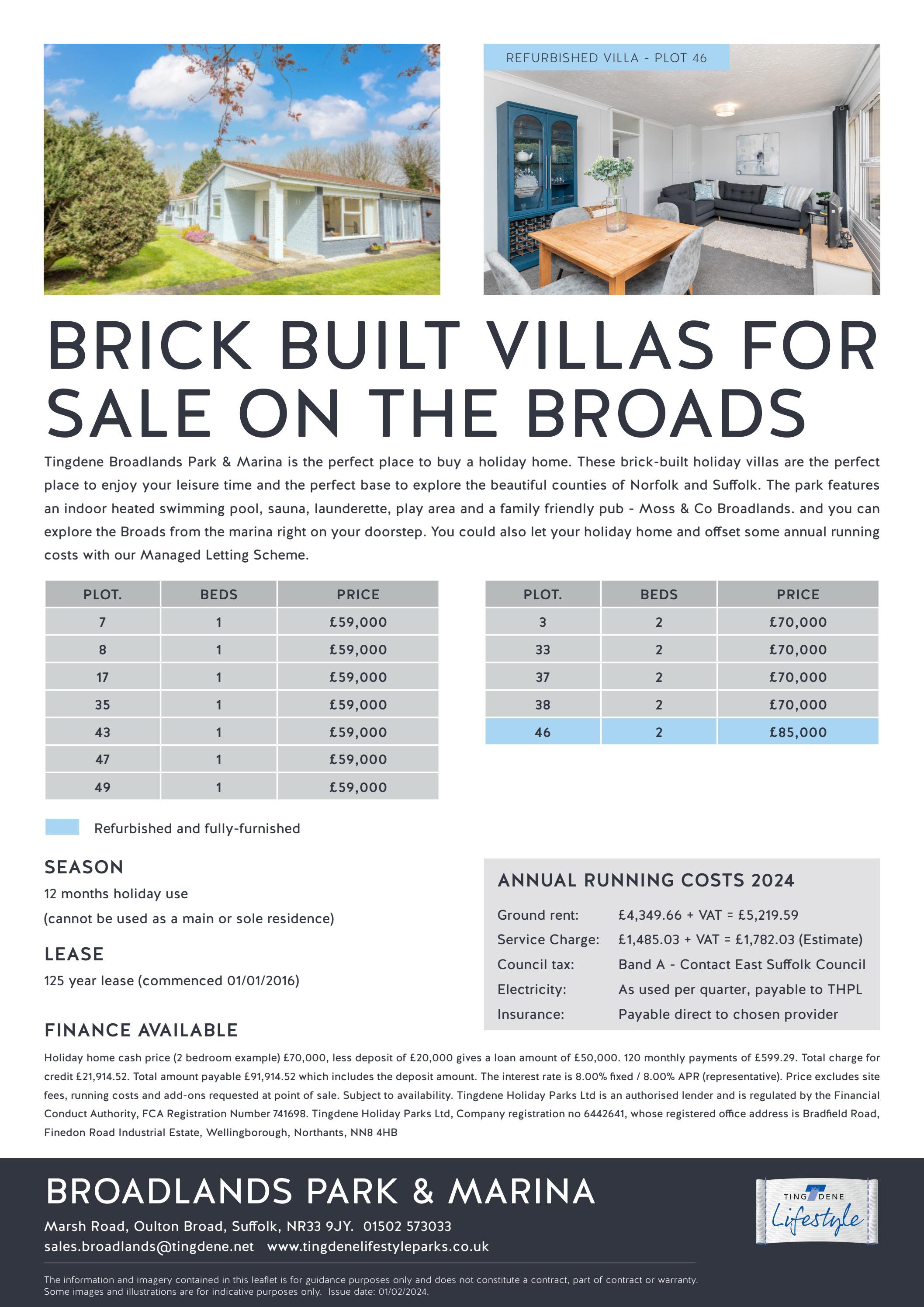 Broadlands Villa Price List by Tingdene Group Issuu