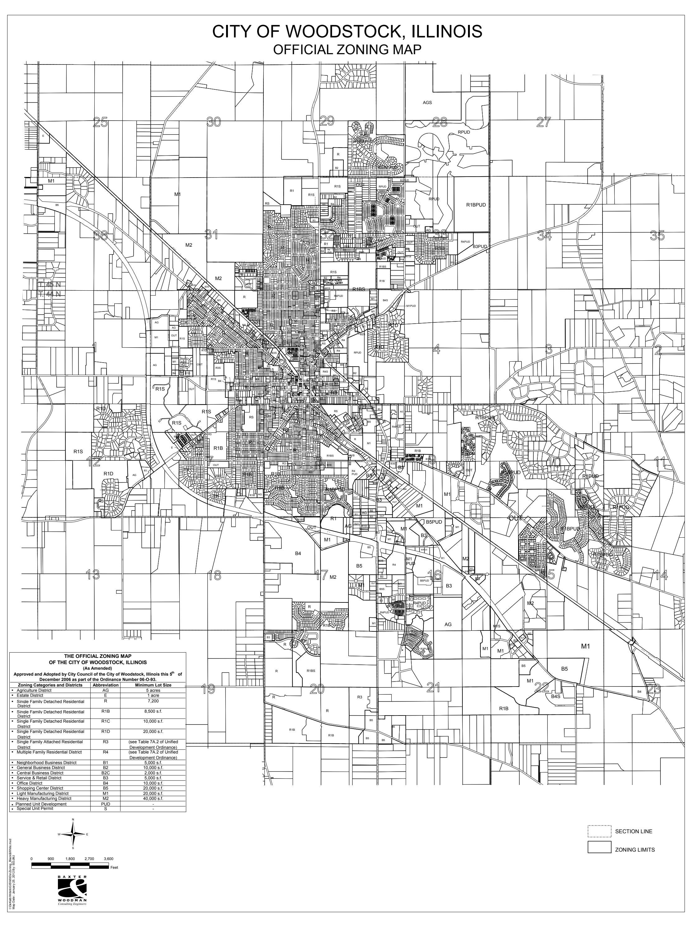 Woodstock Illinois Zoning Map by CityOfWoodstockIL Issuu