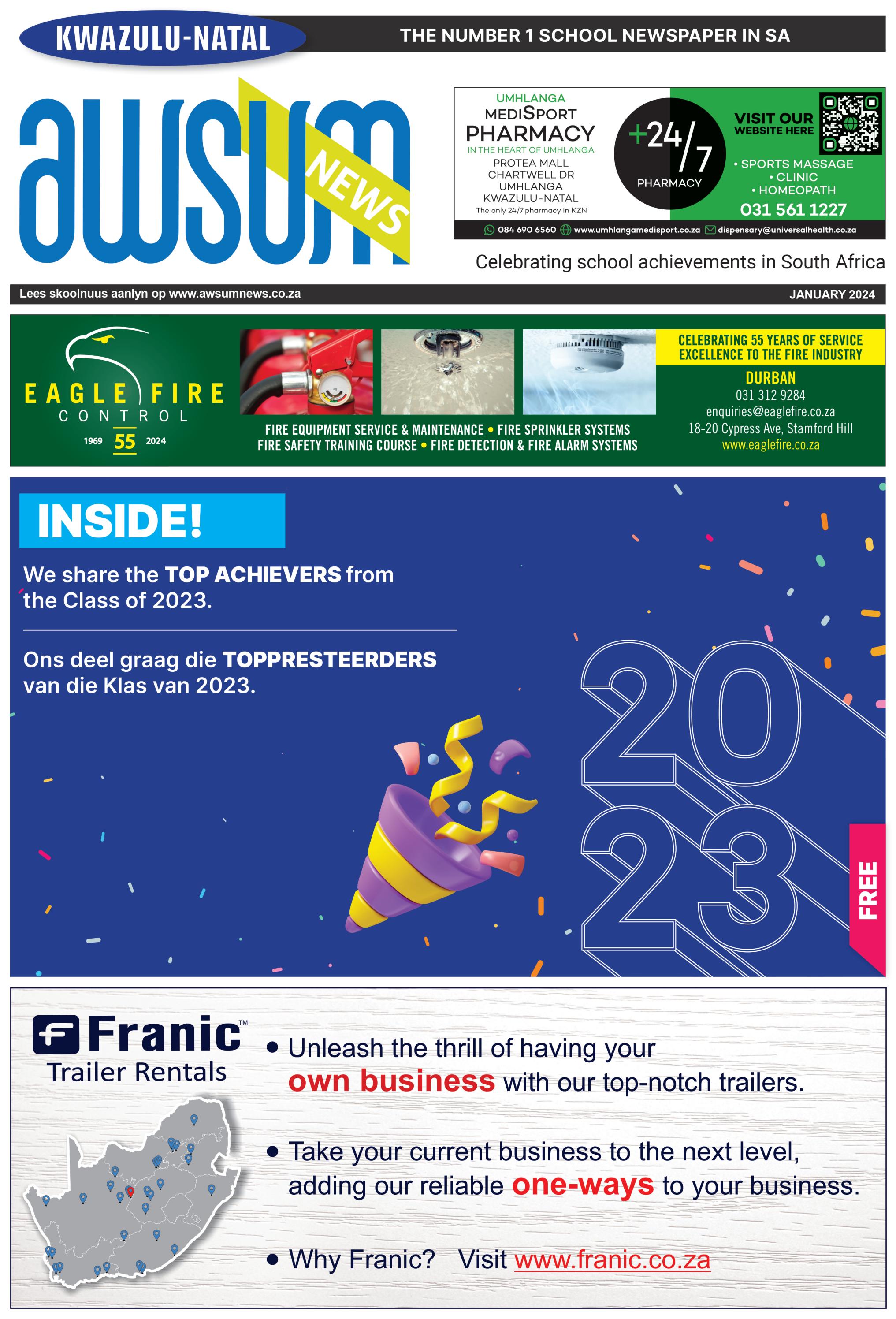 AWSUM KwaZulu-Natal - Top Matrics 2023 Edition by AWSUM News - Issuu