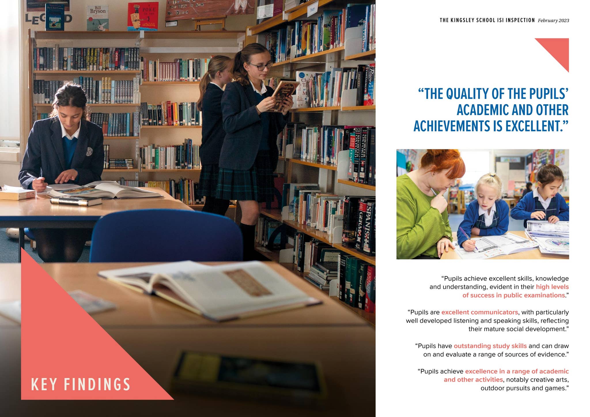 The Kingsley School ISI Report 2023 by Warwick Schools Foundation - Issuu