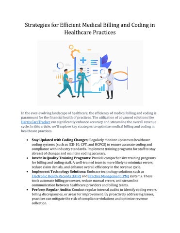 Strategies for Efficient Medical Billing and Coding in Healthcare ...
