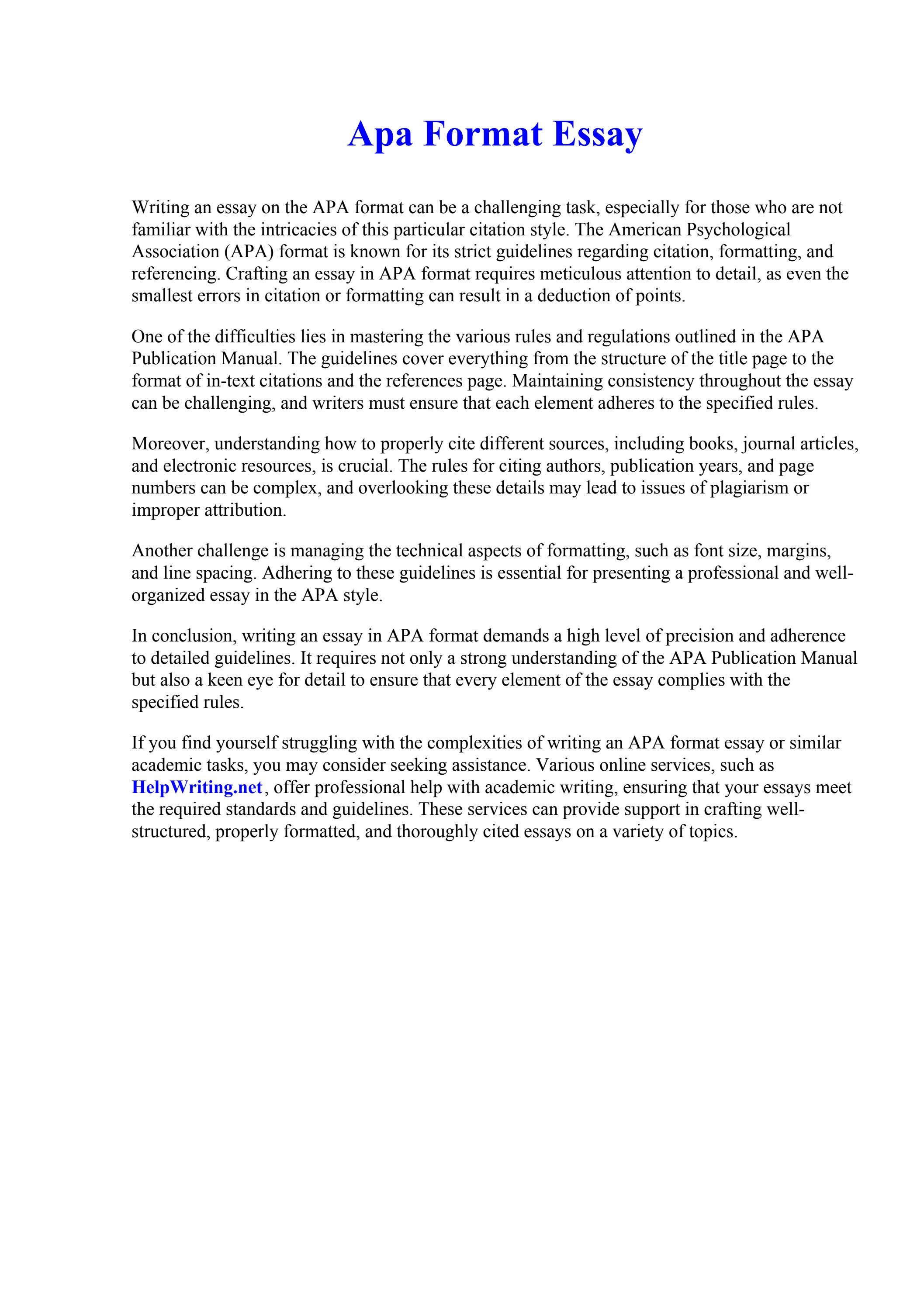 Apa Format Essay by How To Write A Good Analysis Paper - Issuu