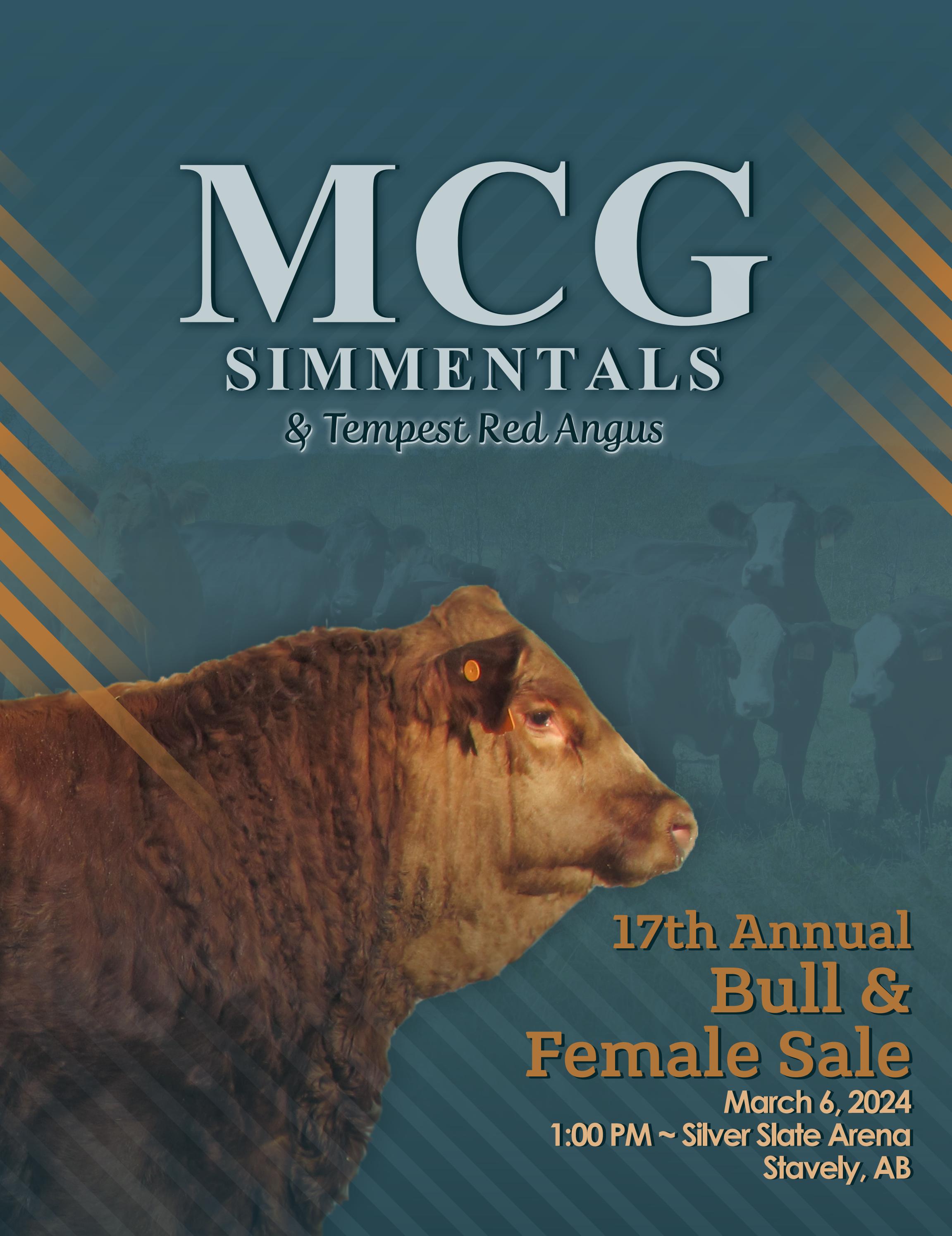 2024 MCG Simmentals & Tempest Red Angus Annual Bull Sale Catalog by