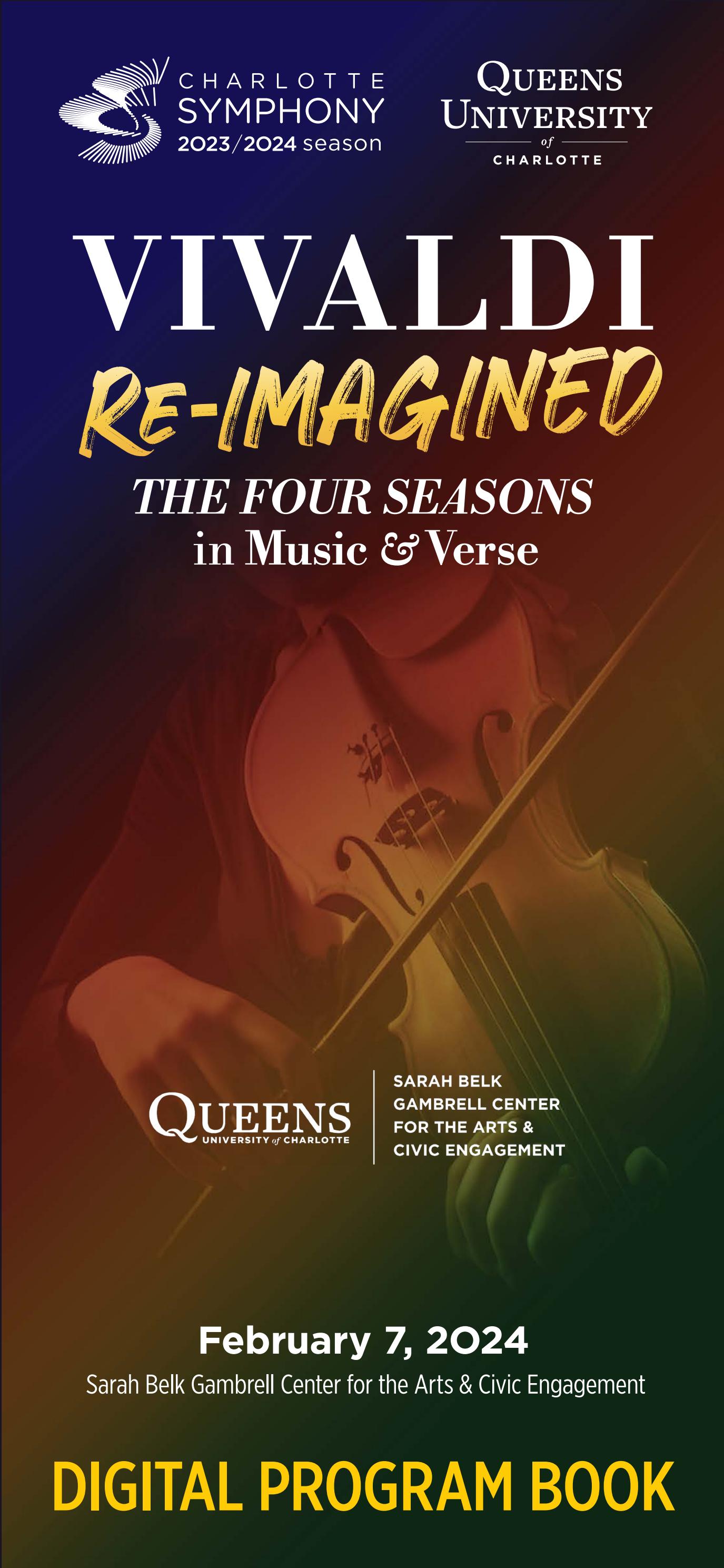 CSO Vivaldi ReImagined - program 02-07-24 by Charlotte Symphony - Issuu
