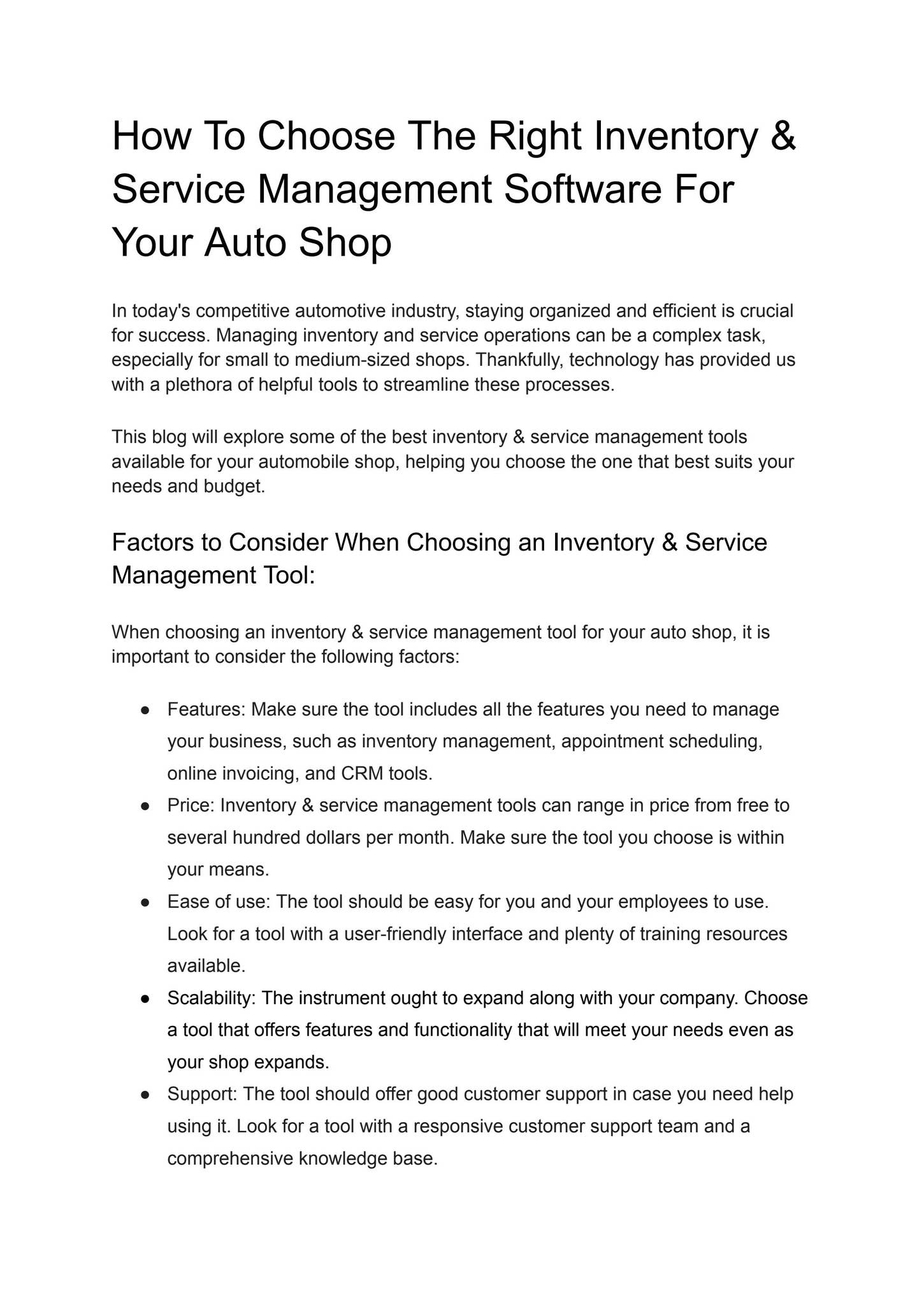How To Choose The Right Inventory & Service Management Software For ...
