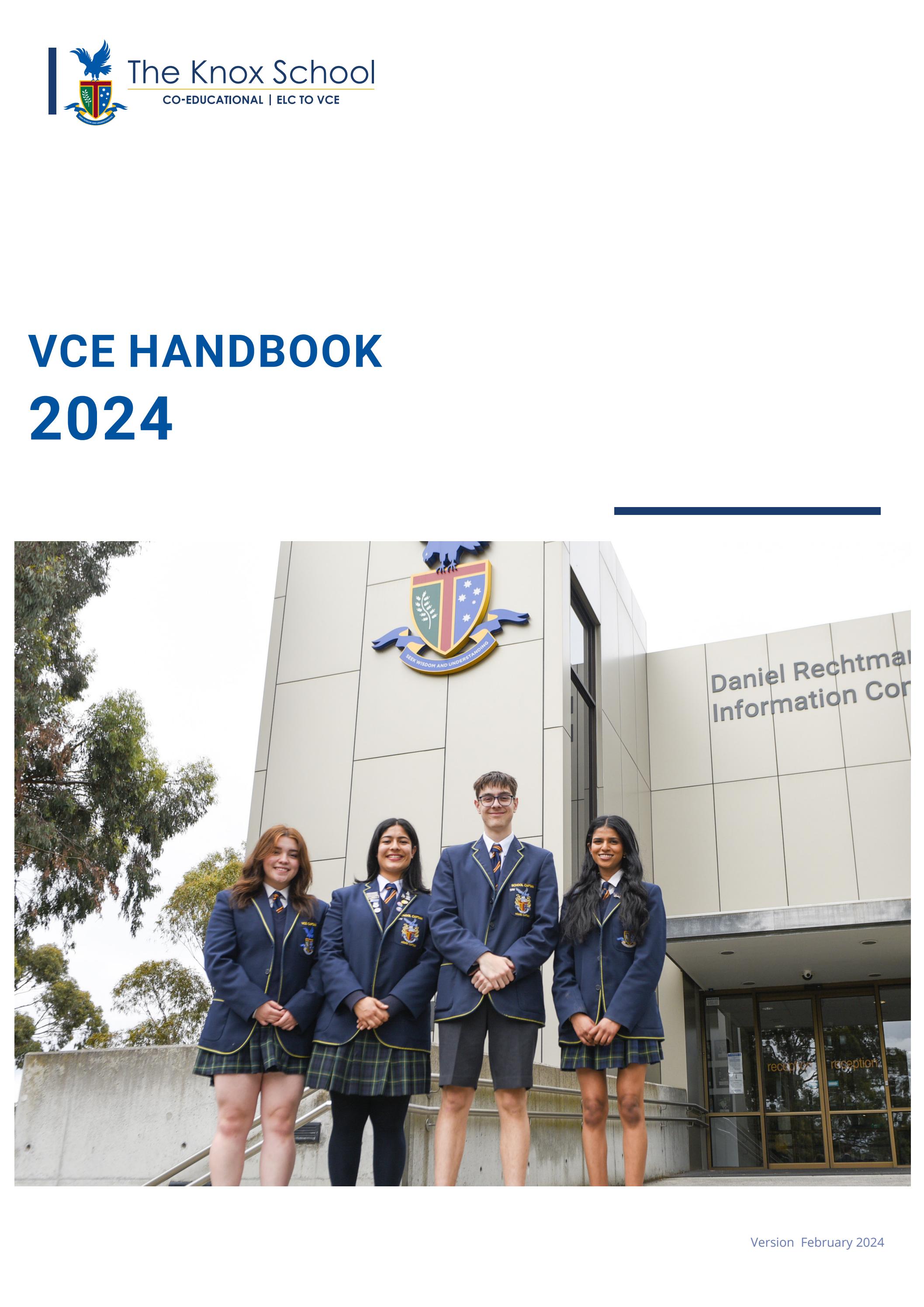 VCE Handbook 2024 by The Knox School Issuu