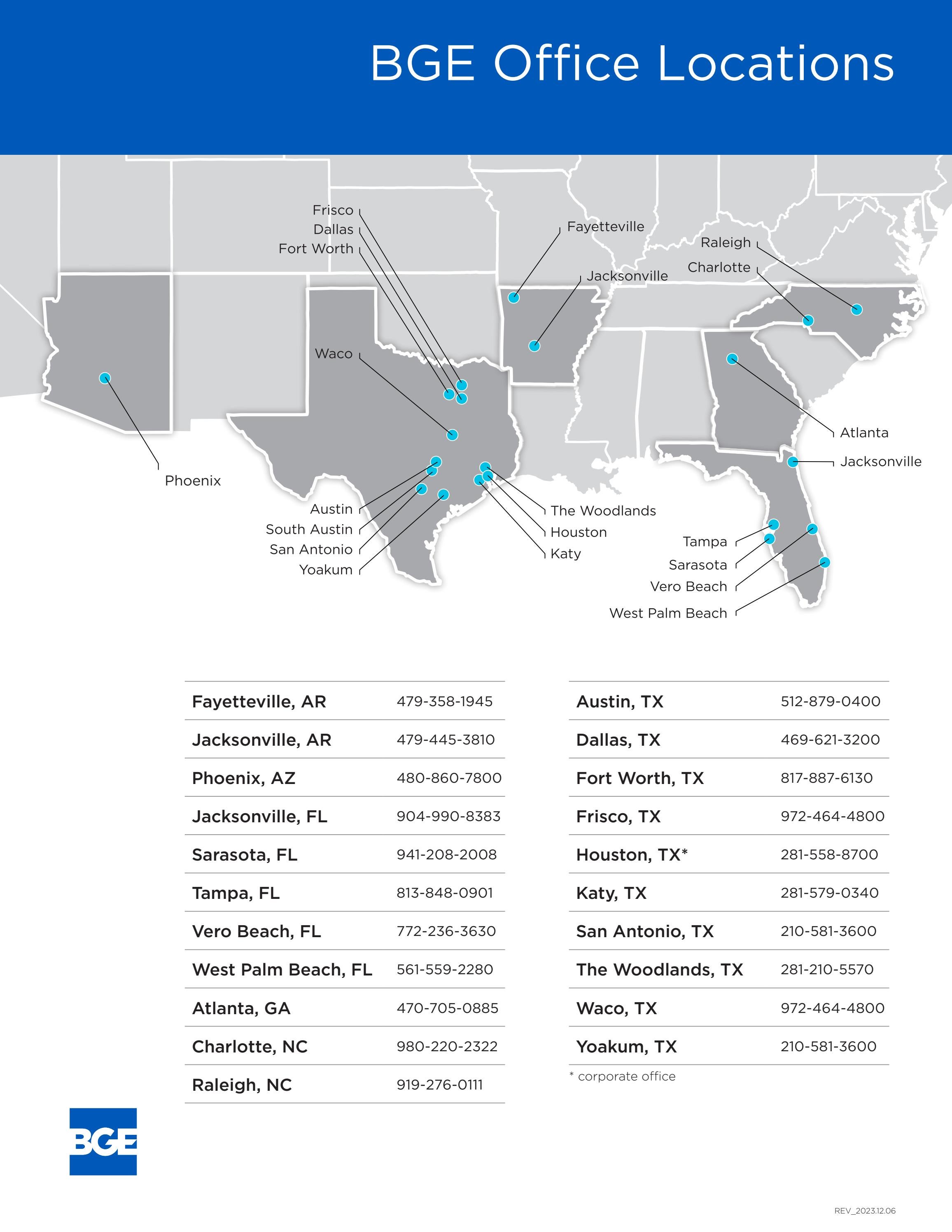 Office Phone Numbers & Locations by BGE, Inc. Issuu