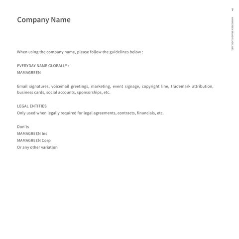 MAMAGREEN BRAND GUIDELINES 2024 第 7 页
