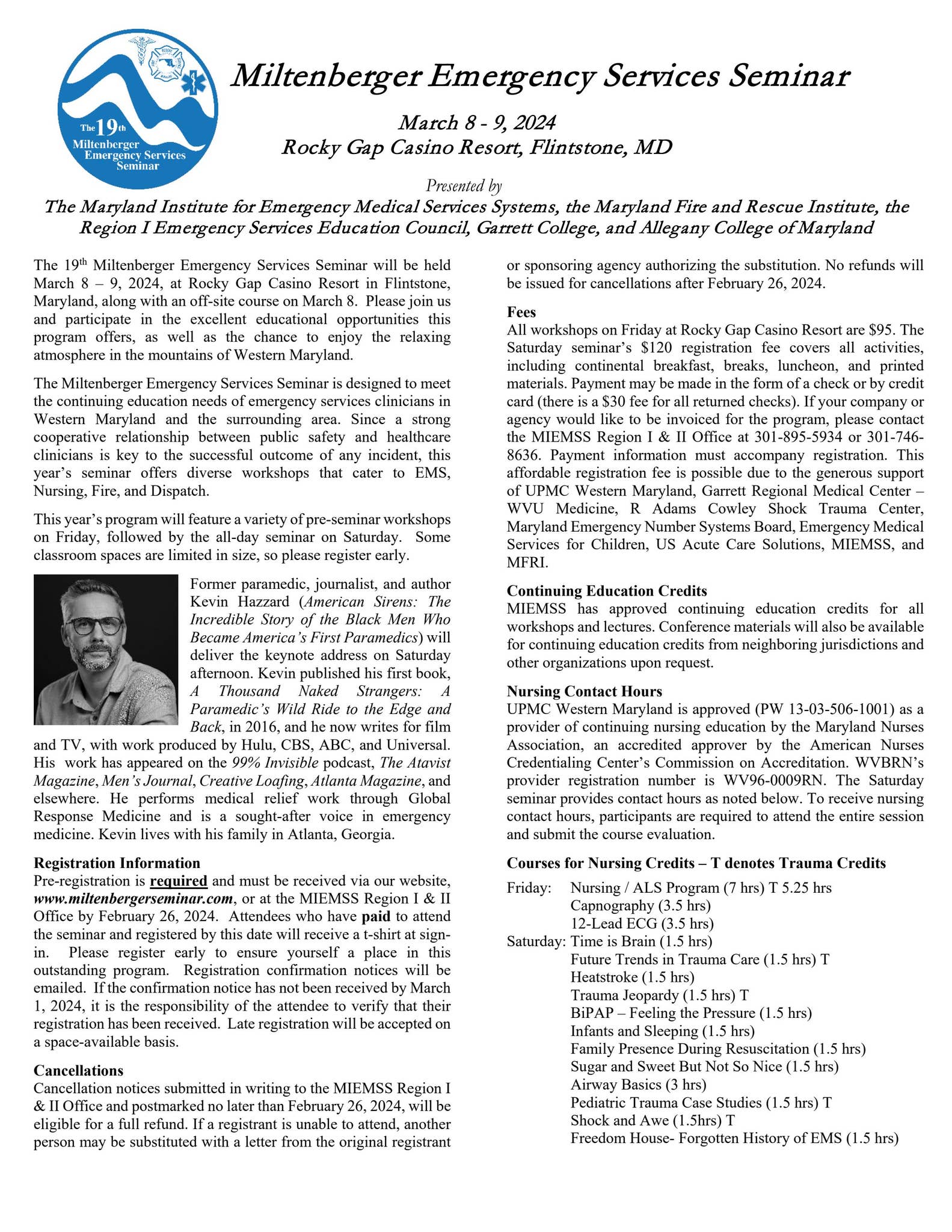 Miltenberger Emergency Services Seminar 2024 By Marylandems Issuu