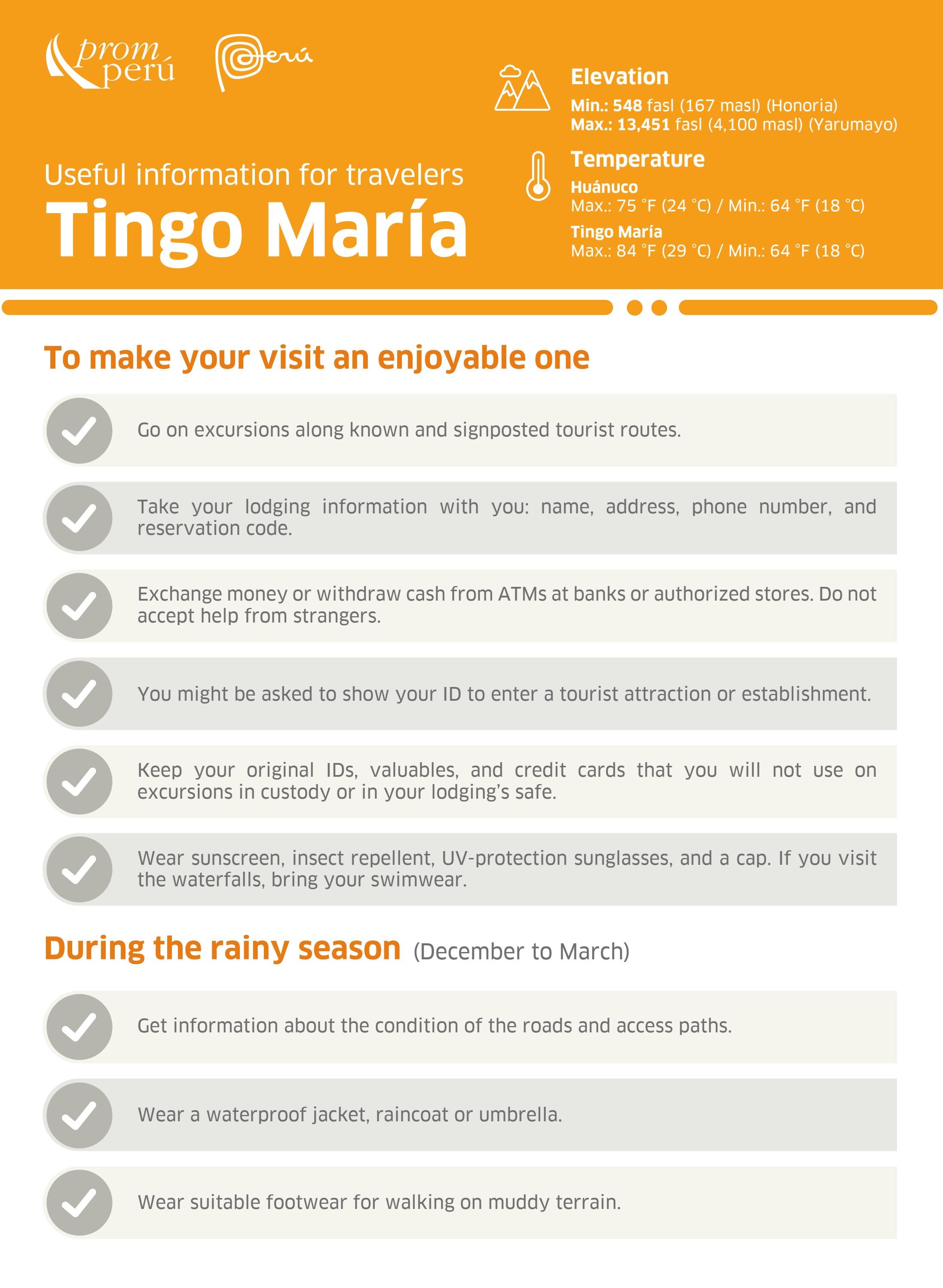 Useful information for travelers Tingo María by Visit Peru Issuu