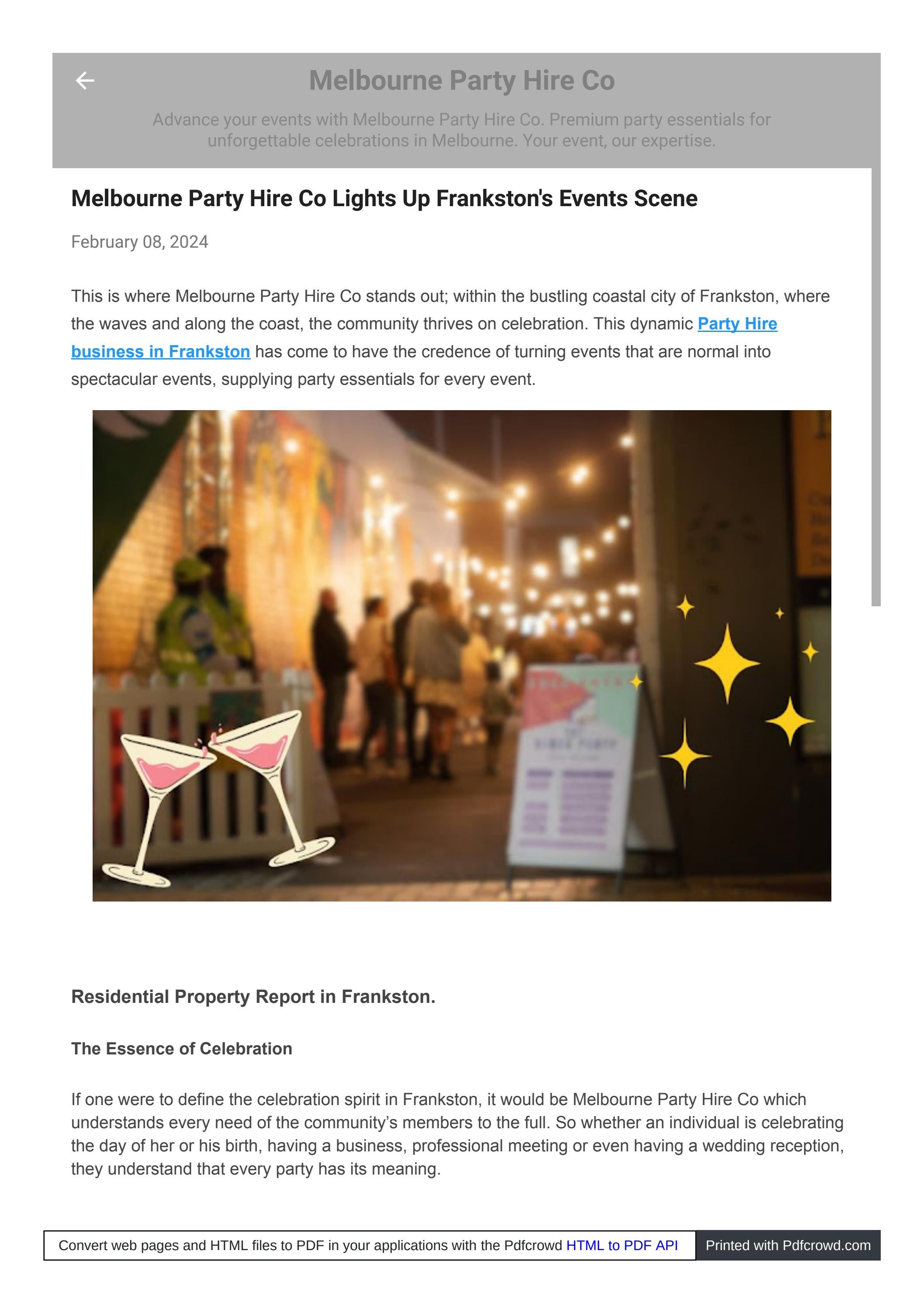 Melbourne Party Hire Co Lights Up Frankston's Events Scene by Melbourne