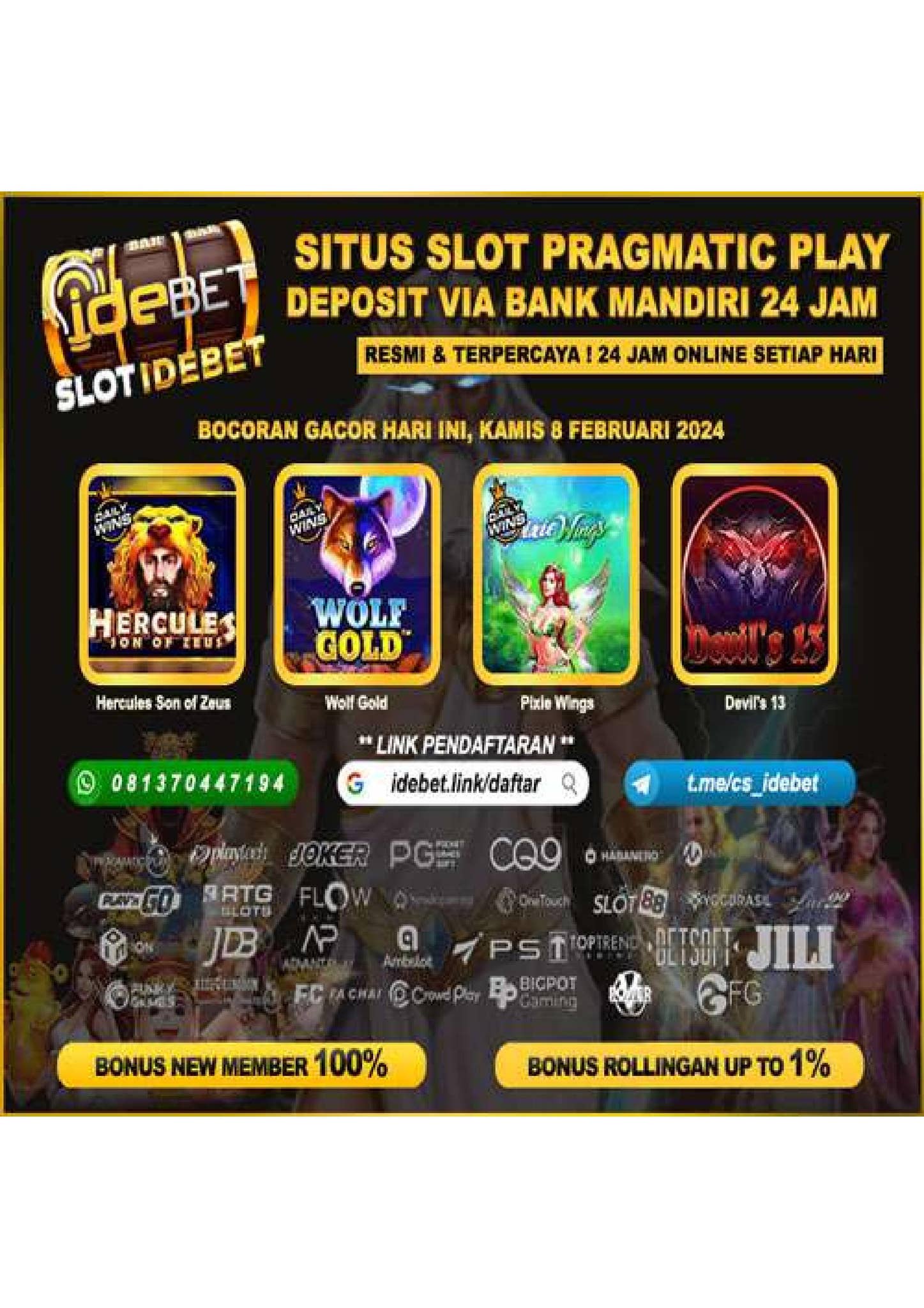 deposit slot mandiri