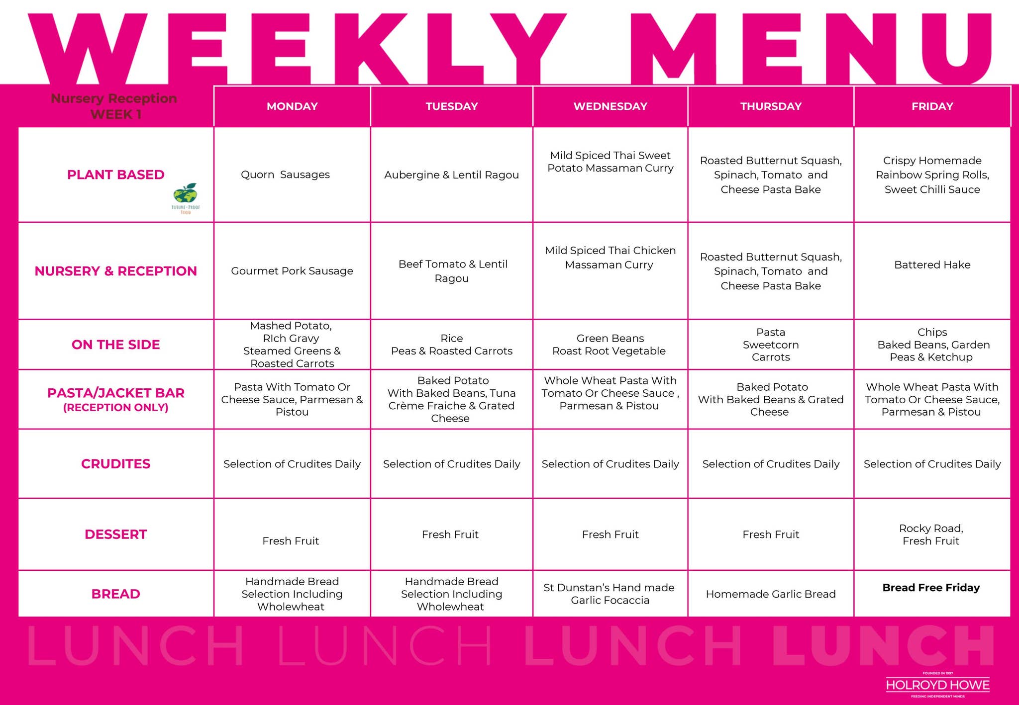 St Dunstan's Spring/Summer Term Menu 2024 - Nursery and Reception by St ...