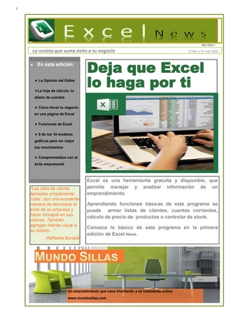 Revista Excel News, Por: Judith Valderrama