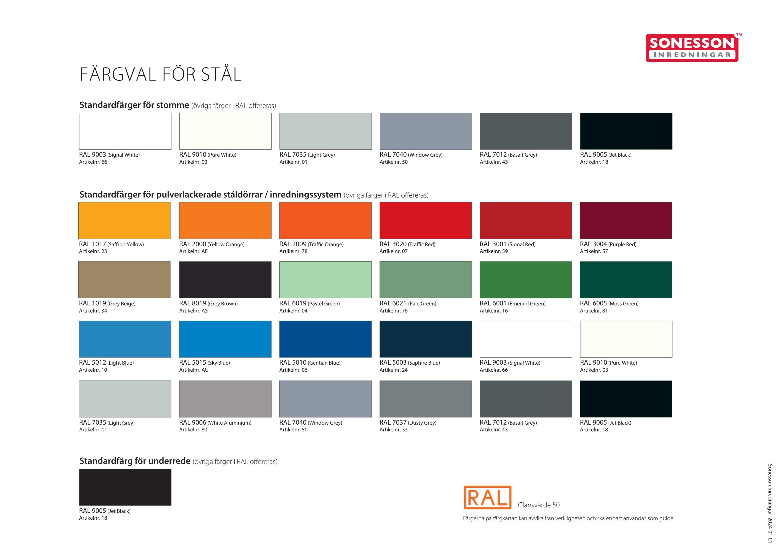 Sonesson_Färgkarta by Sonesson - Issuu