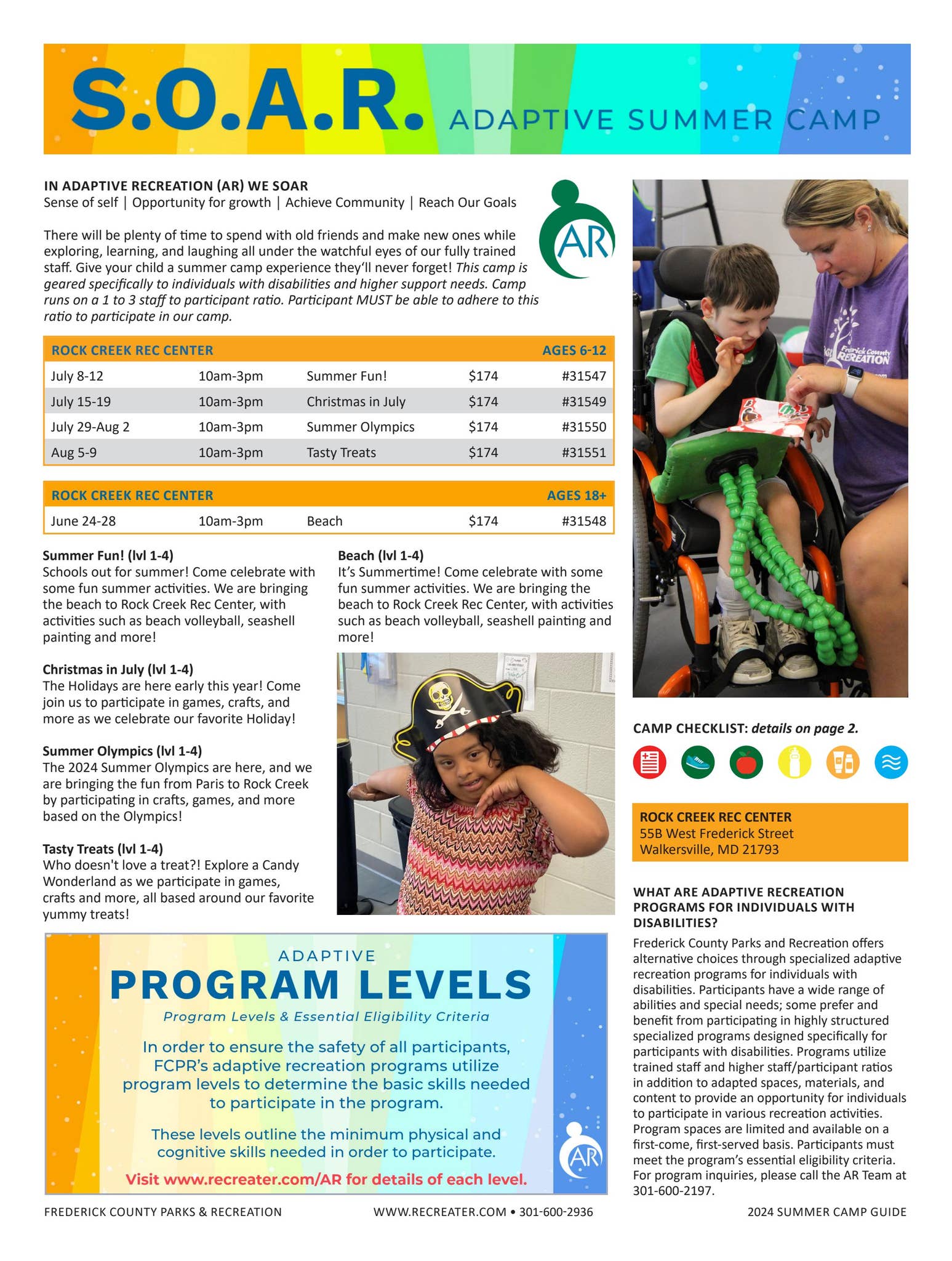 Adaptive Summer Camp 2024 by Frederick County Parks and Recreation - Issuu