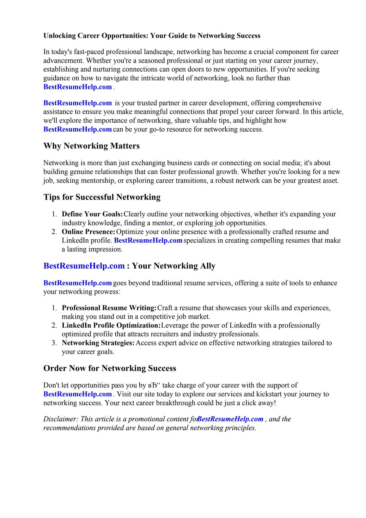 Networking Bio Help With Networking Resume by Susan Edwards - Issuu