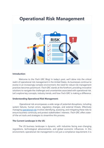 Operational Risk Management by itechgrc - Issuu