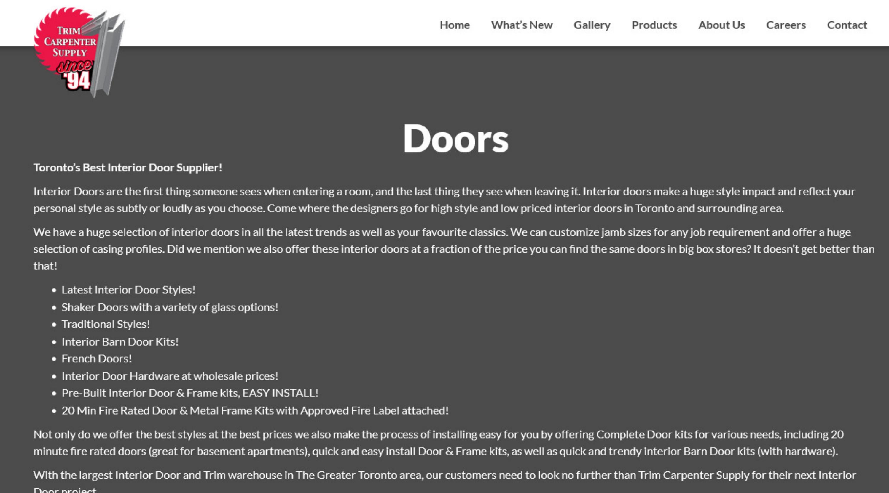 Interior Doors Toronto by TRIM CARPENTER SUPPLY Issuu