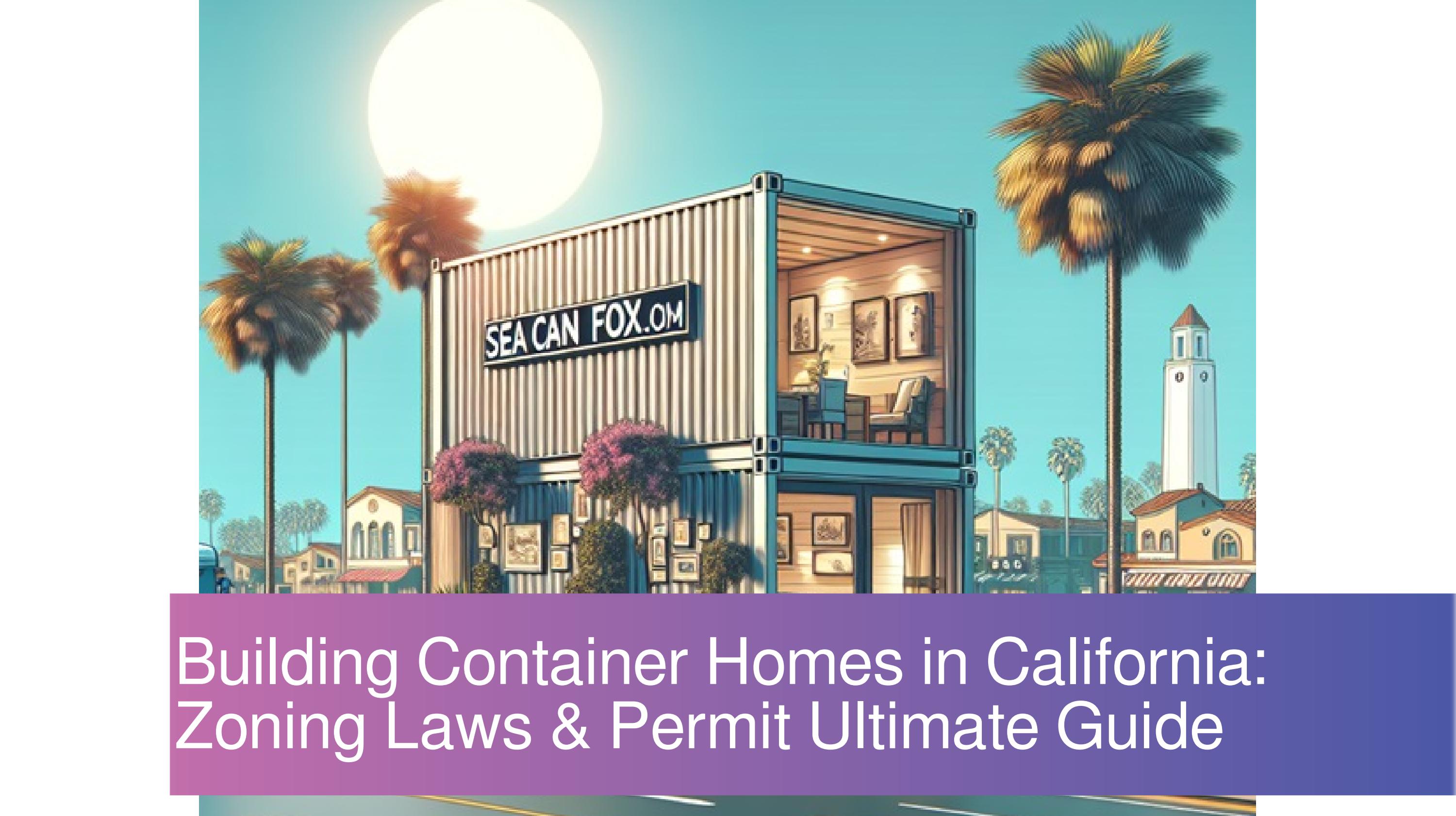 Building A Shipping Container Home in California Zoning Laws & Permit