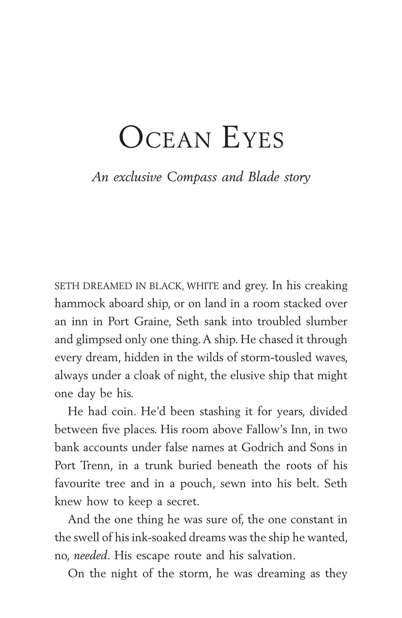 Ocean Eyes: Compass and Blade Bonus Chapter by harpercollinschildrens ...