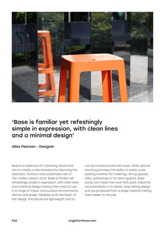 originfurniture 家具目录 · The Base 凳 第 22 页
