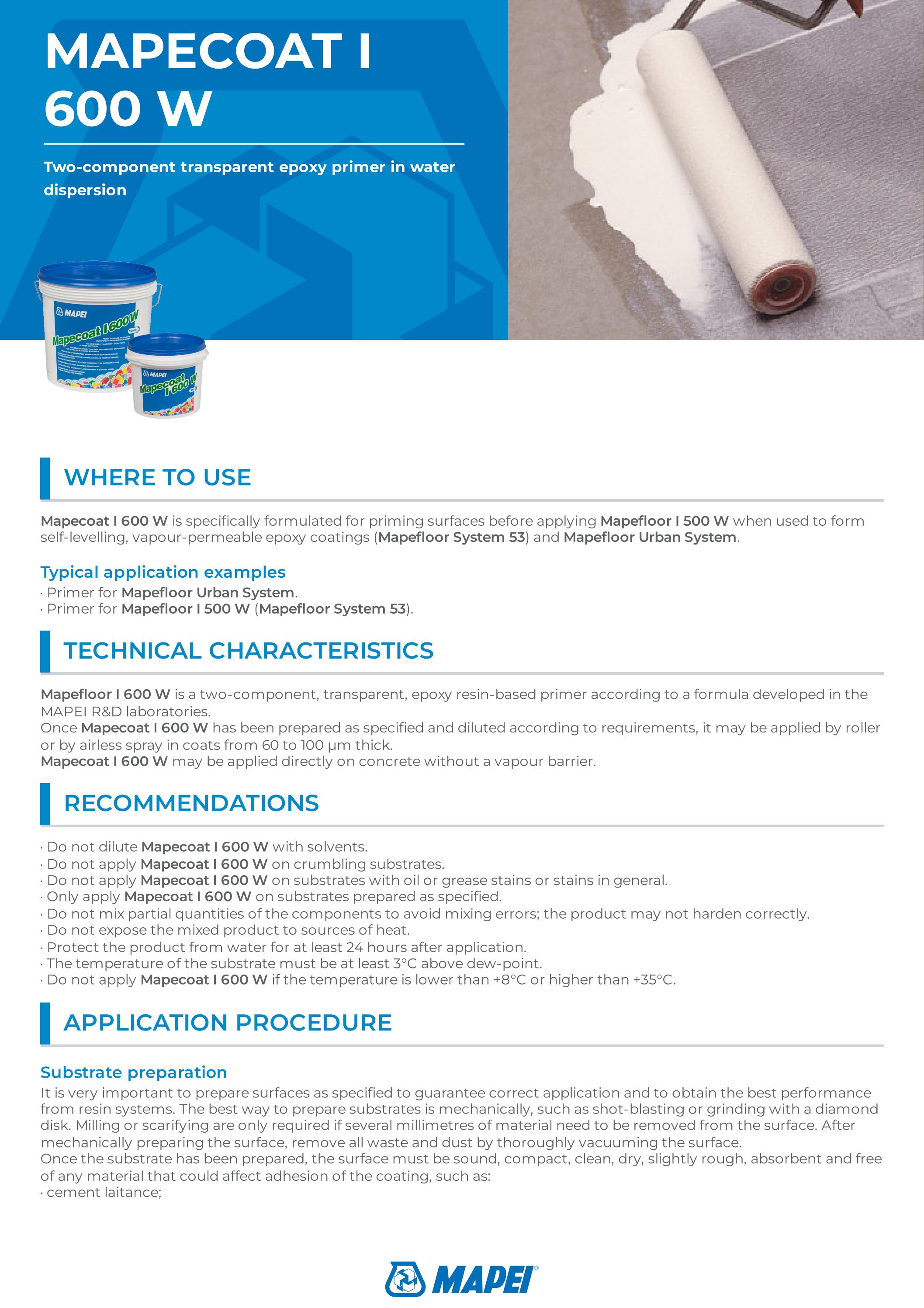 Mapecoat MAPECOAT I 600 W by Tilemall - Issuu