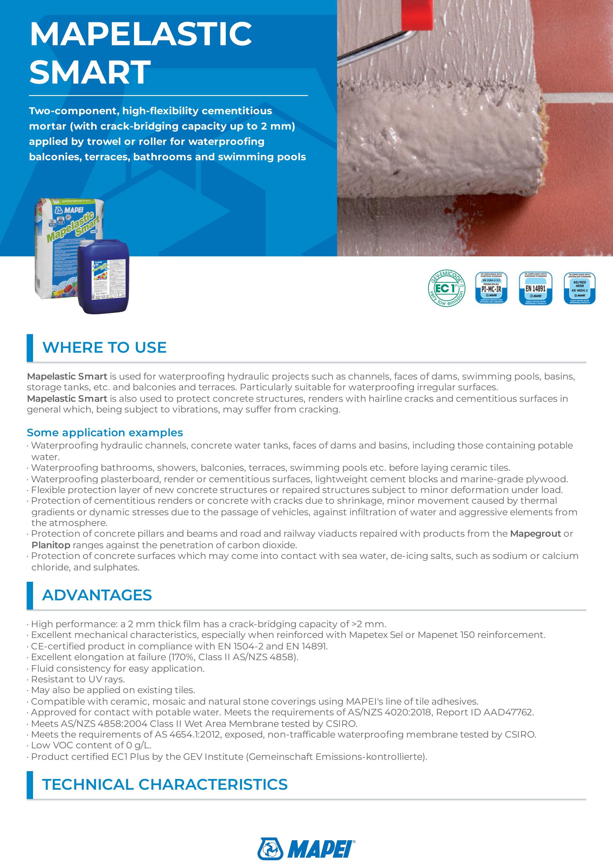 Mapelastic Smart Raft Foundation MAPELASTIC SMART by Tilemall - Issuu