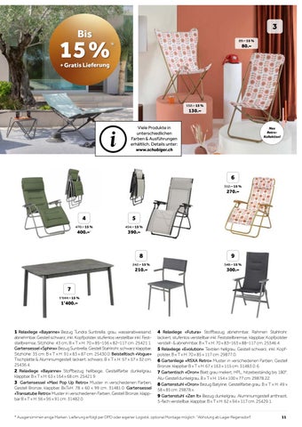 schubiger 家具目录 · Gartenmöbel Aktion 2024 第 11 页