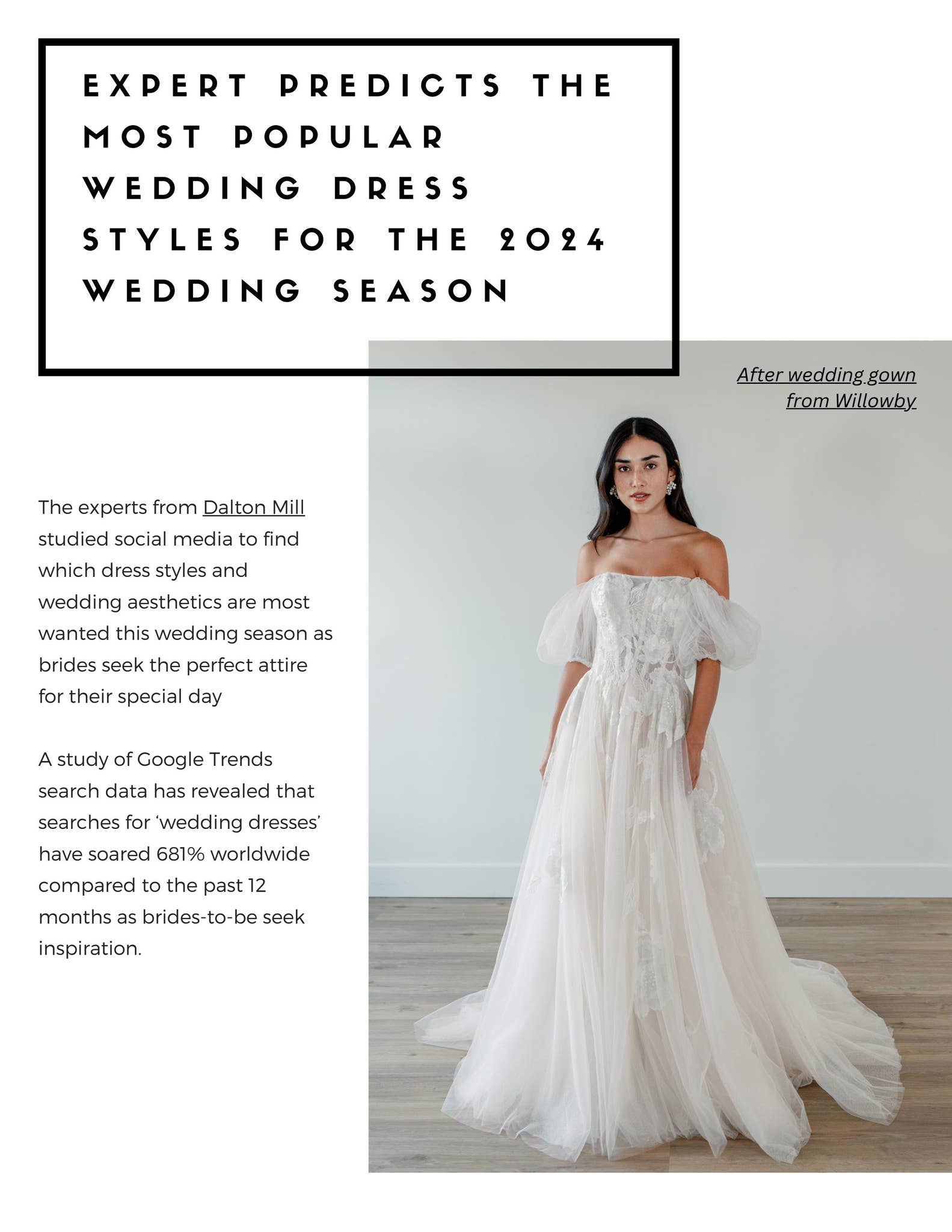 Expert predicts the most popular wedding dress styles for the 2024 ...