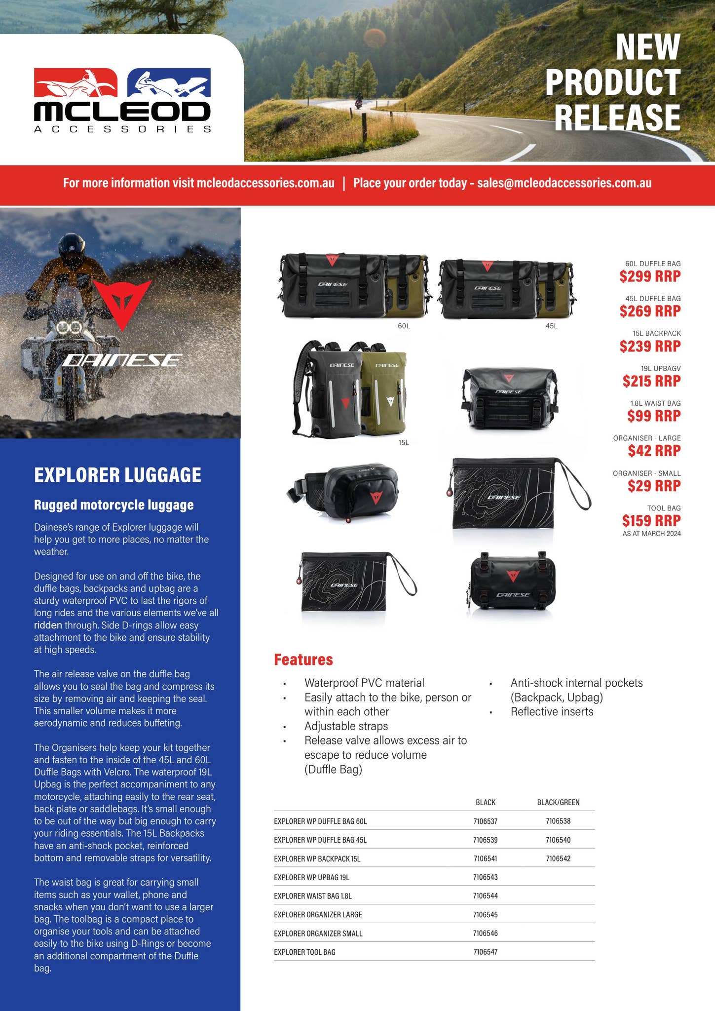 NPR - Dainese - Explorer Luggage by McLeod Accessories - Issuu