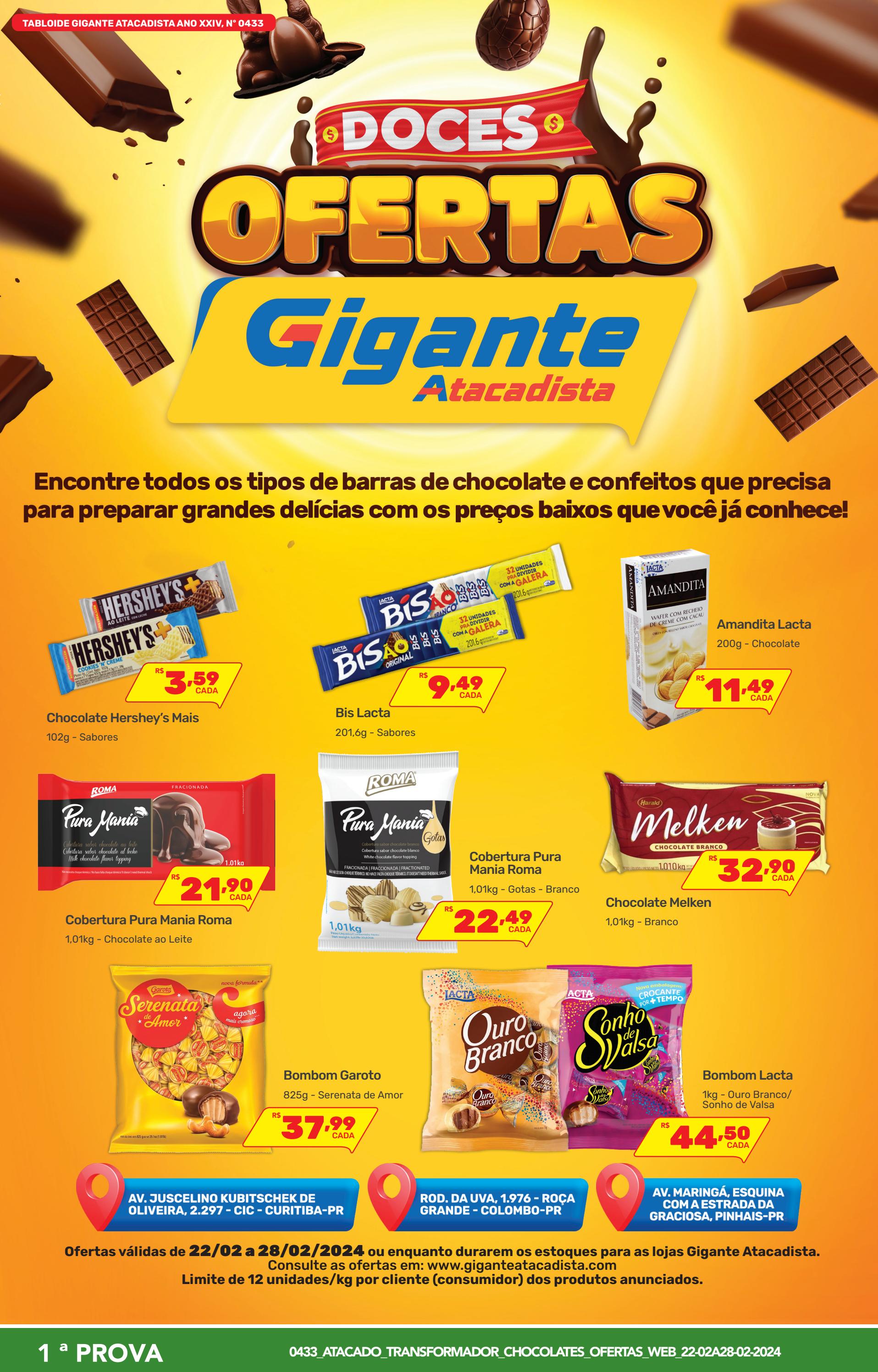 Doces Ofertas Gigante Atacadista, de 22.02 a 28.02.2024 by ...