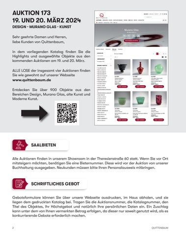 Quittenbaum Kunstauktionen GmbH 灯饰目录 · Auktionen 173 | Design - 穆拉诺玻璃 Glas - Kunst | Quittenbaum Kunstauktionen München 第 4 页
